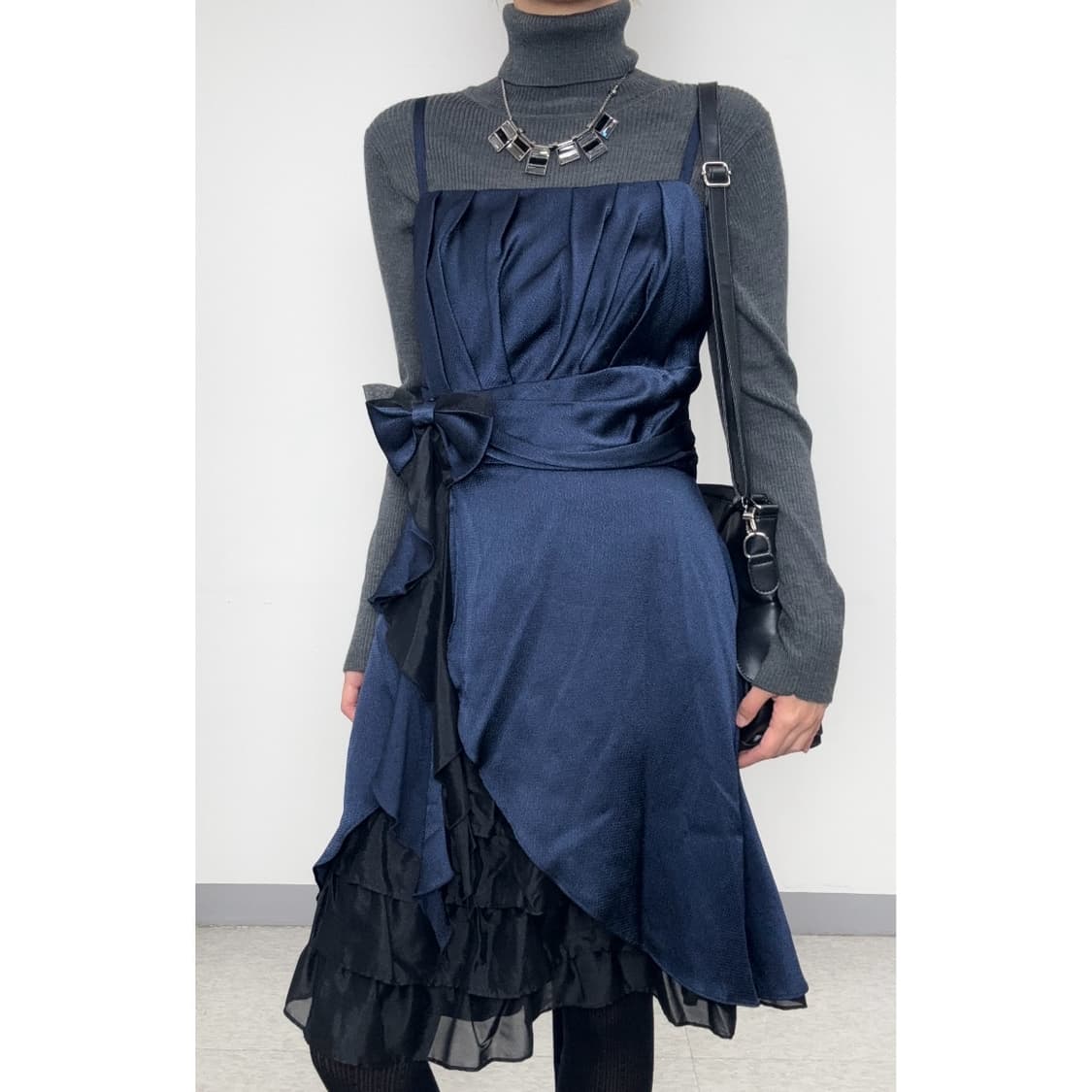 빈티지 고딕 슬리브리스 원피스 드레스 상품이미지1