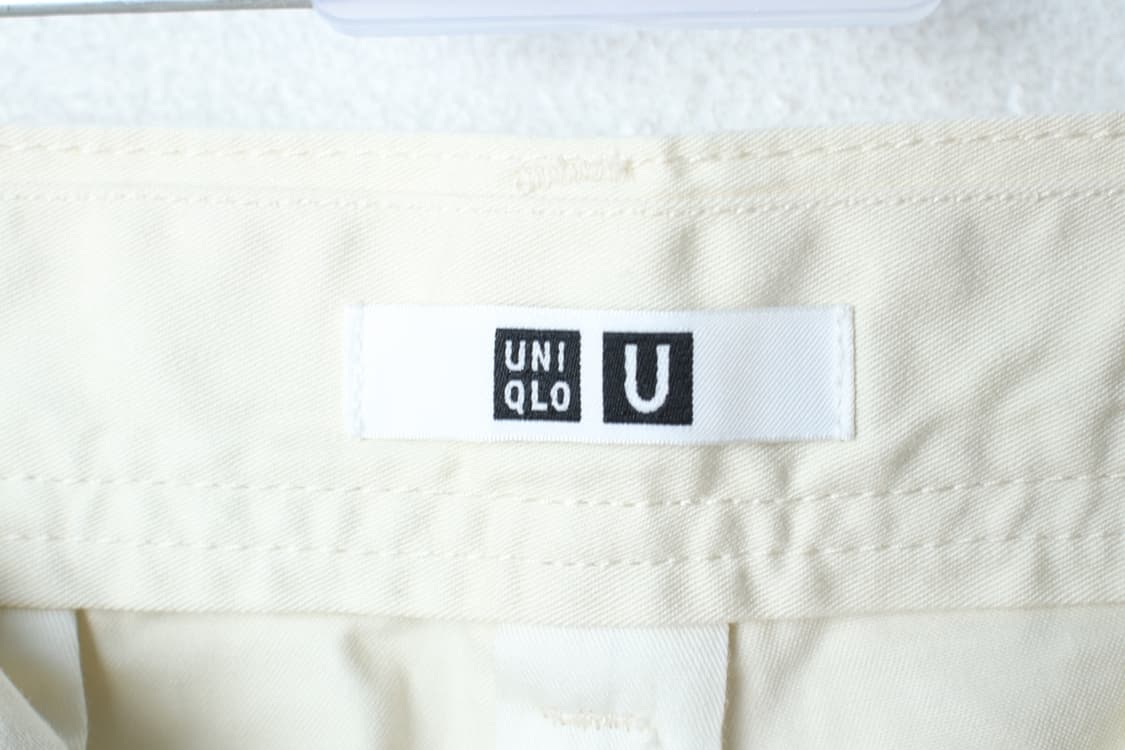 (XL) 유니클로 면바지 팬츠 U라인 와이드핏 아이보리-P10201 상품이미지5