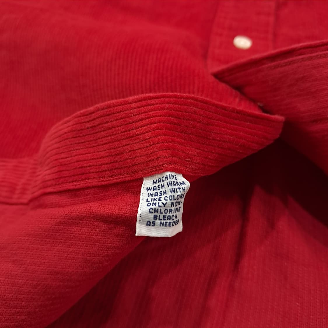 CN801 L 폴로 랄프로렌 USA 레드 코듀로이 긴팔 셔츠 남방 상품이미지6