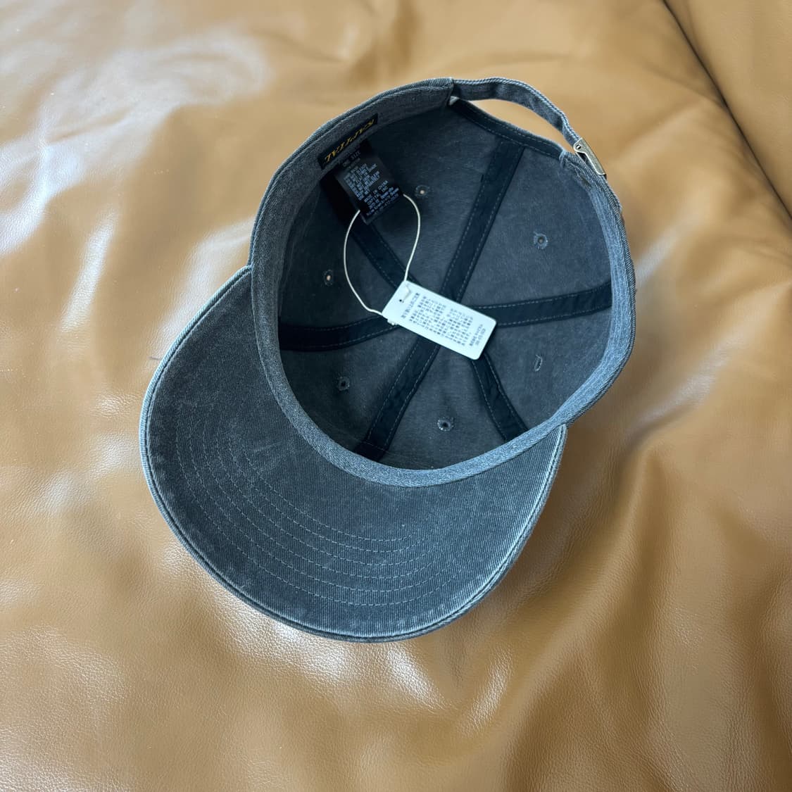 Kapital 캐피탈 오사카 한정 6패널 볼캡 모자 워시드 데님 블랙 상품이미지6