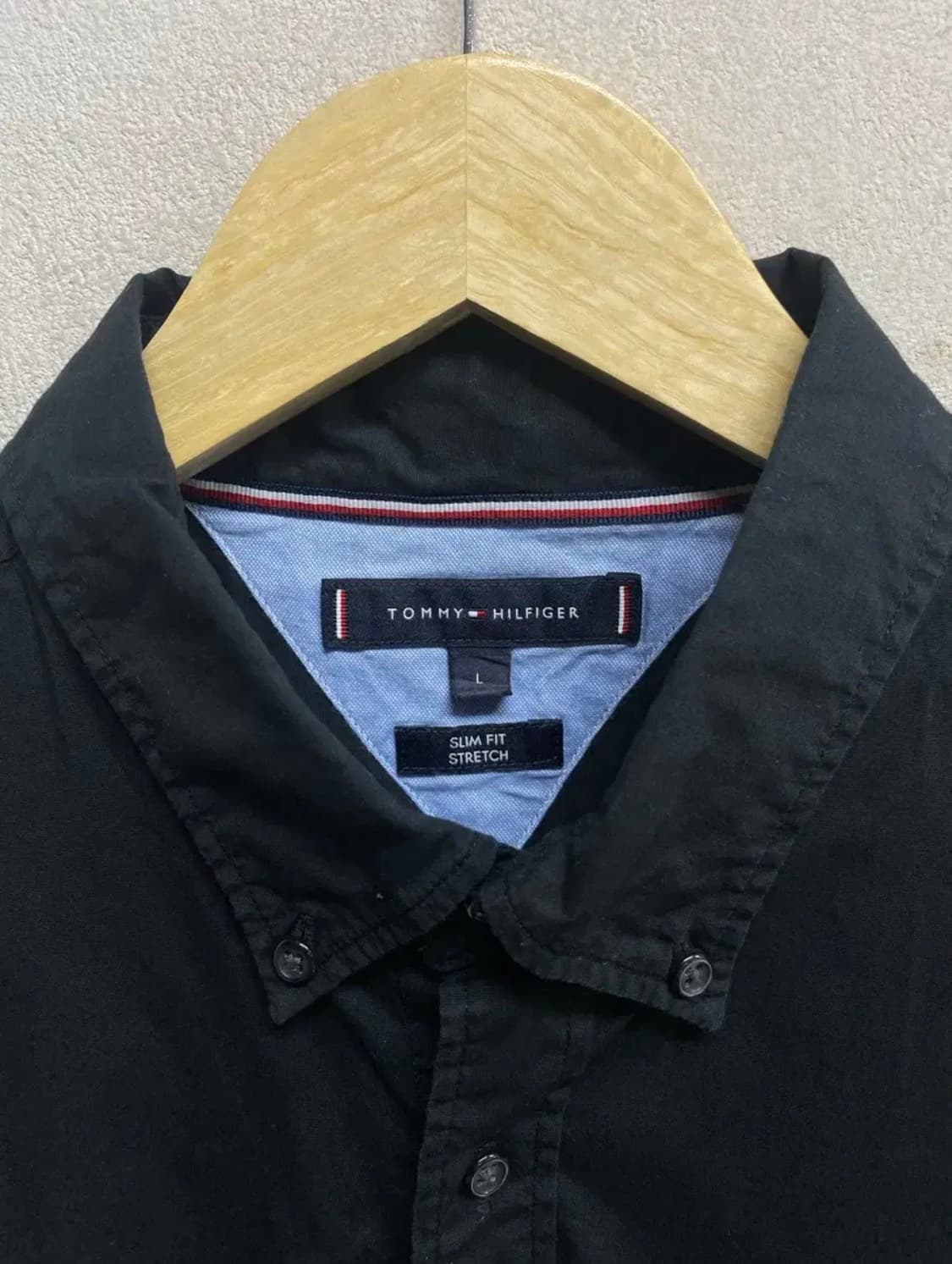 타미힐피거 슬림핏 블랙 셔츠 L 상품이미지4
