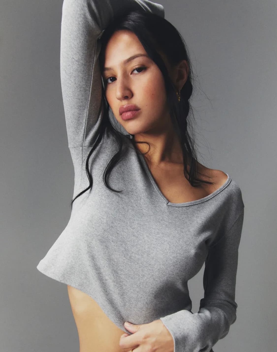 글로니 glowny G CLASSIC V-NECK LONG SLEEVE  상품이미지1