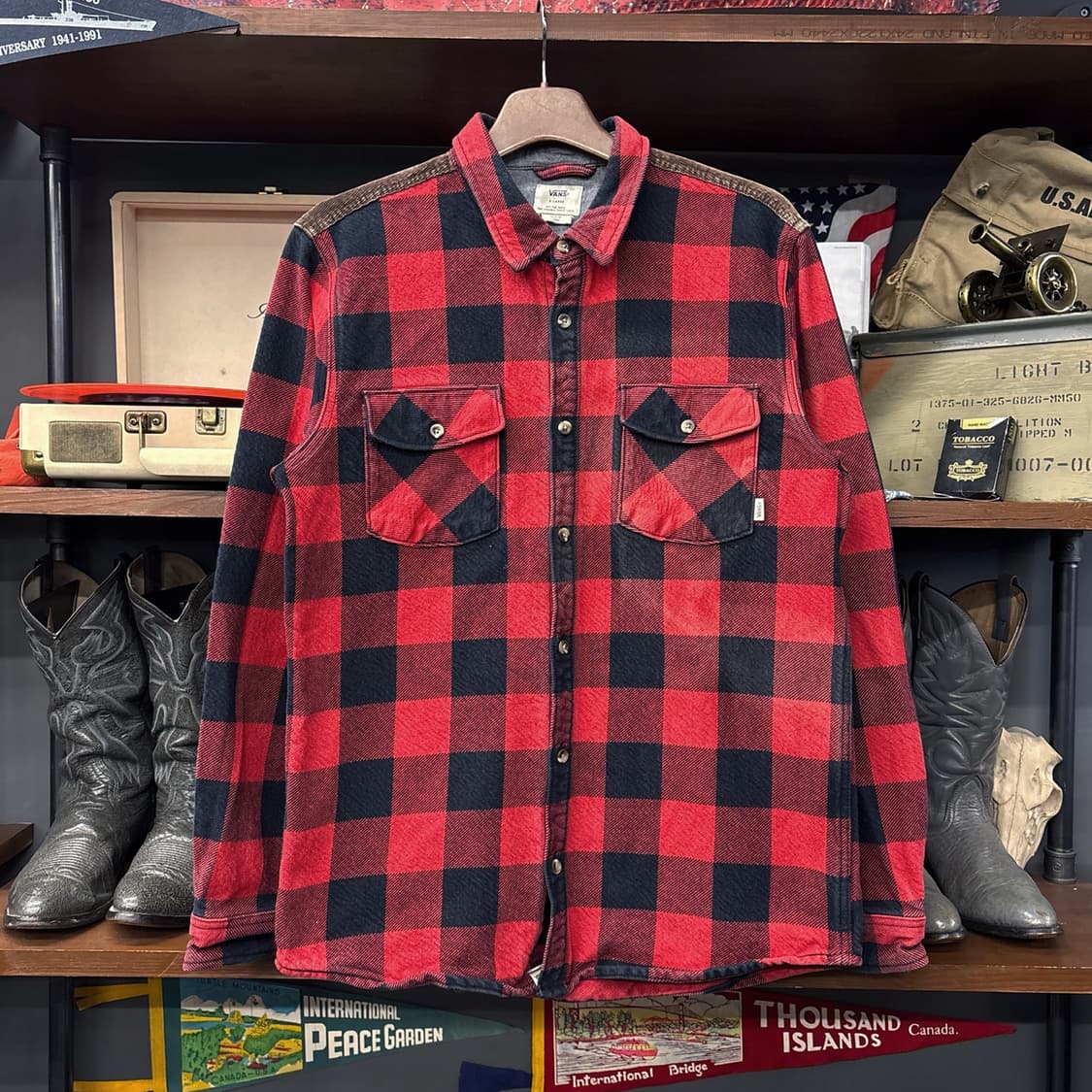 반스 헤비게이지 코튼트윌 버팔로 체크 워크셔츠 N1080 상품이미지1