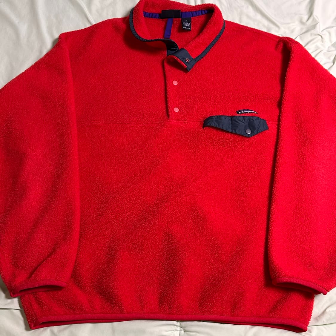 90s 파타고니아 신칠라 눈 없는 산 오렌지 블랙 XL 상품이미지2