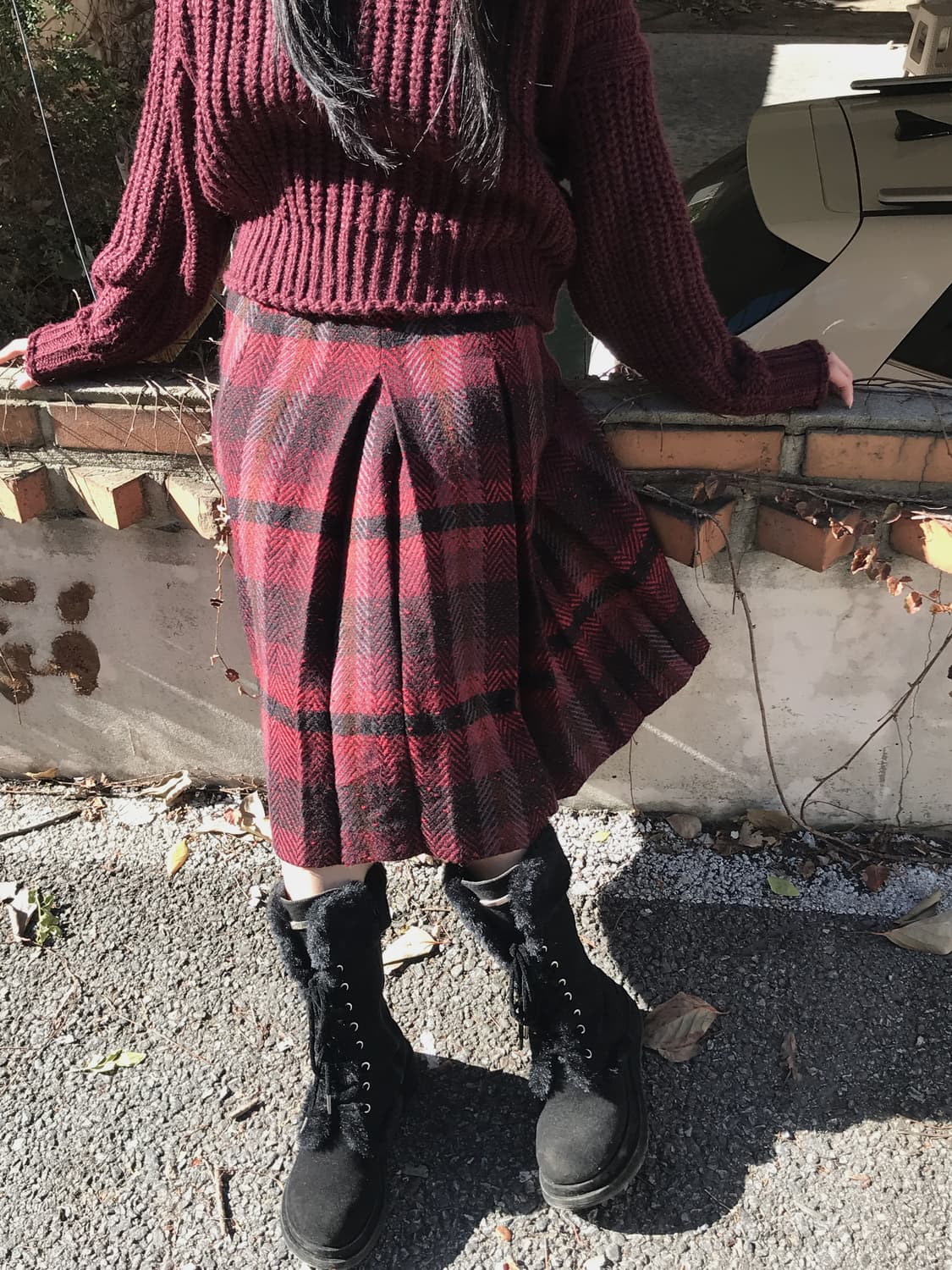 Cathrine Red Check Skirt 상품이미지7