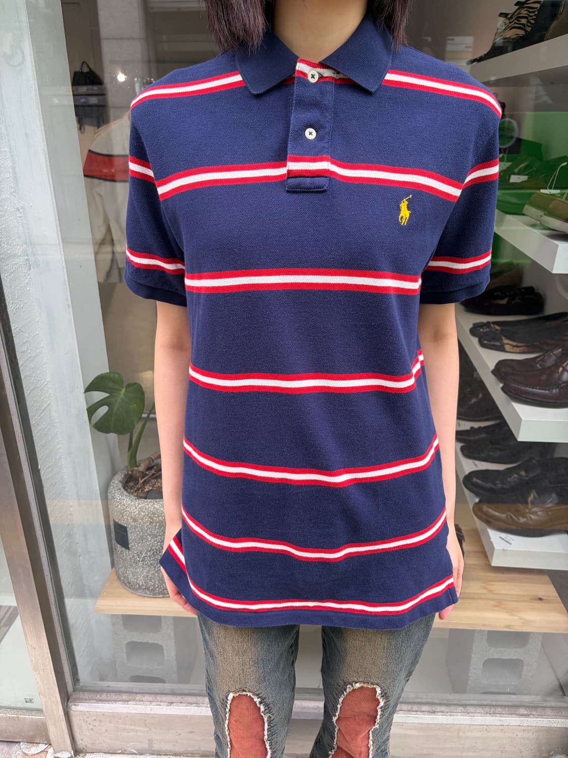 Polo Ralph Lauren 스트라이프 반팔 폴로 L 상품이미지3