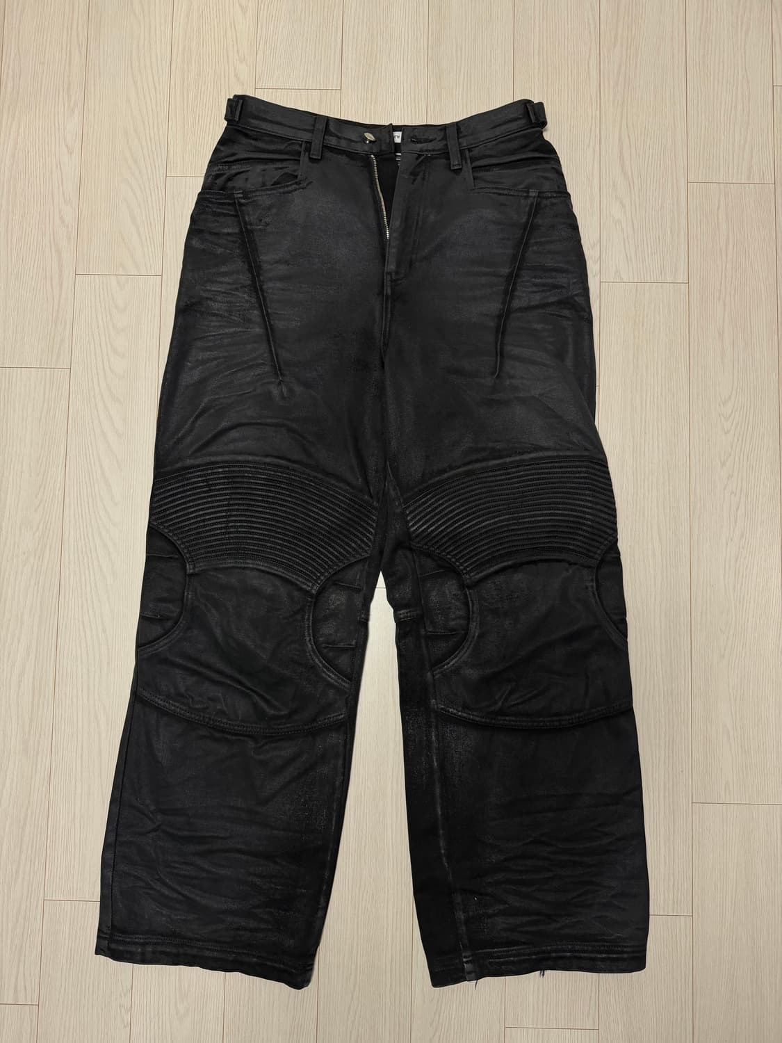 어나더유스 바이커 코팅 데님 팬츠 상품이미지2