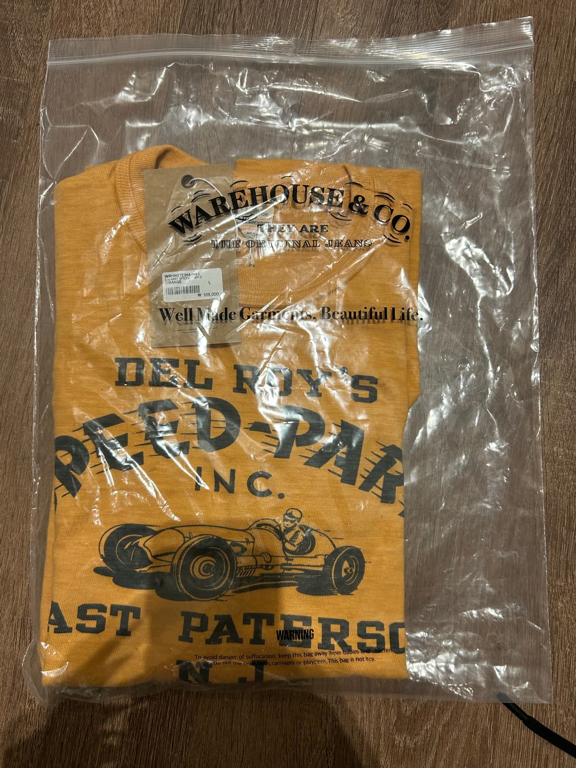 웨어하우스 티셔츠 lot4601 speed parts orange 상품이미지1