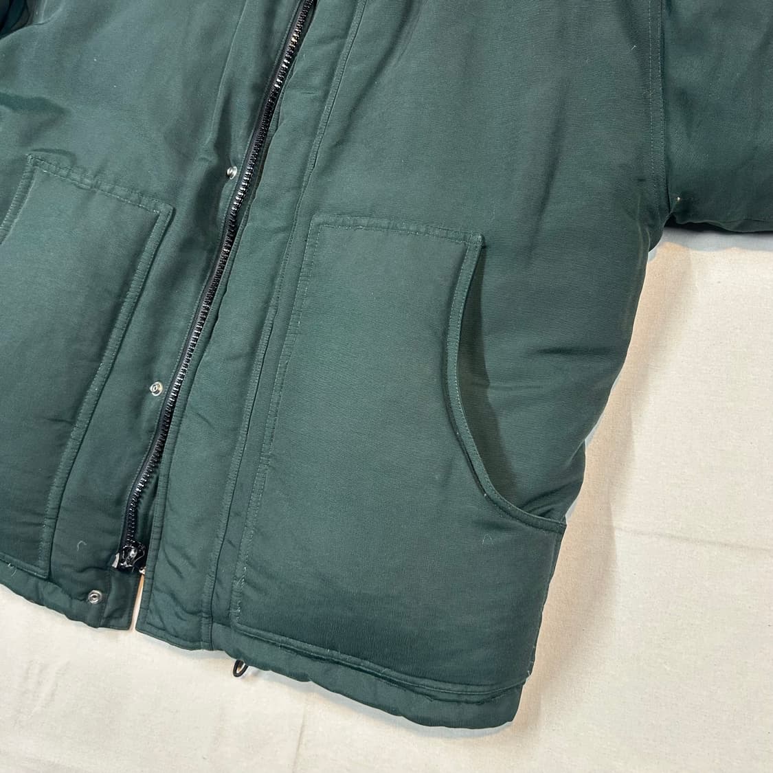 S) 폴로 랄프로렌 진스 덕다운 패딩 점퍼 그린 성조기 패치 상품이미지3