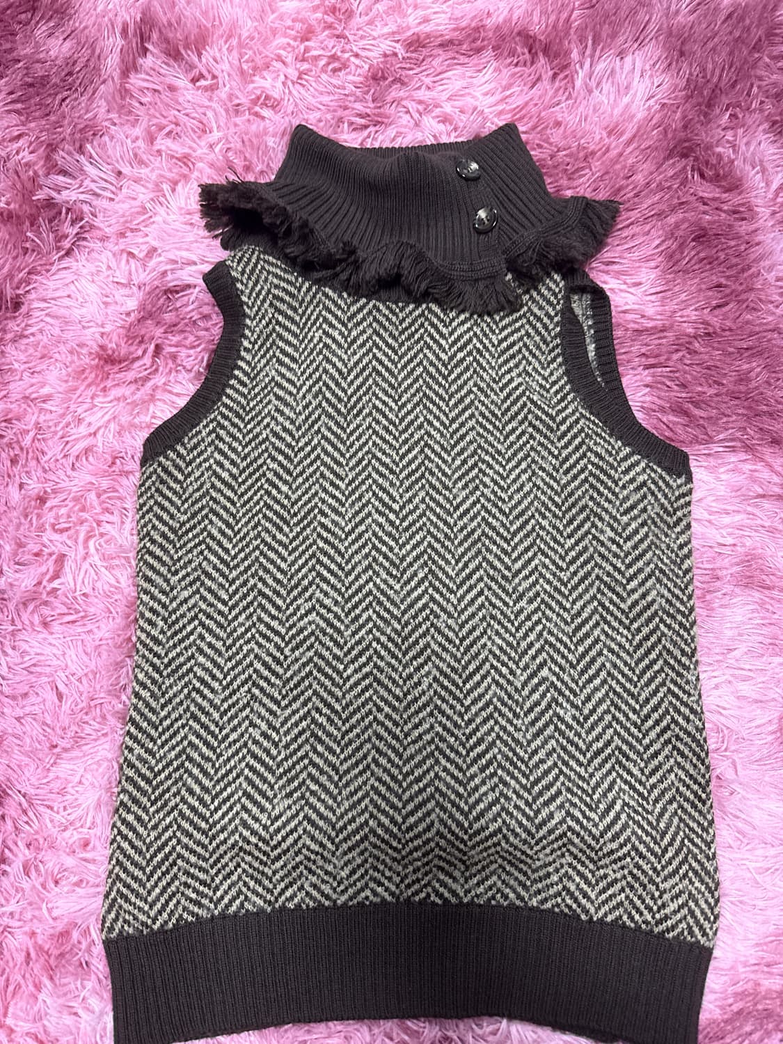 y2k 갸루 니트 조끼 상품이미지1