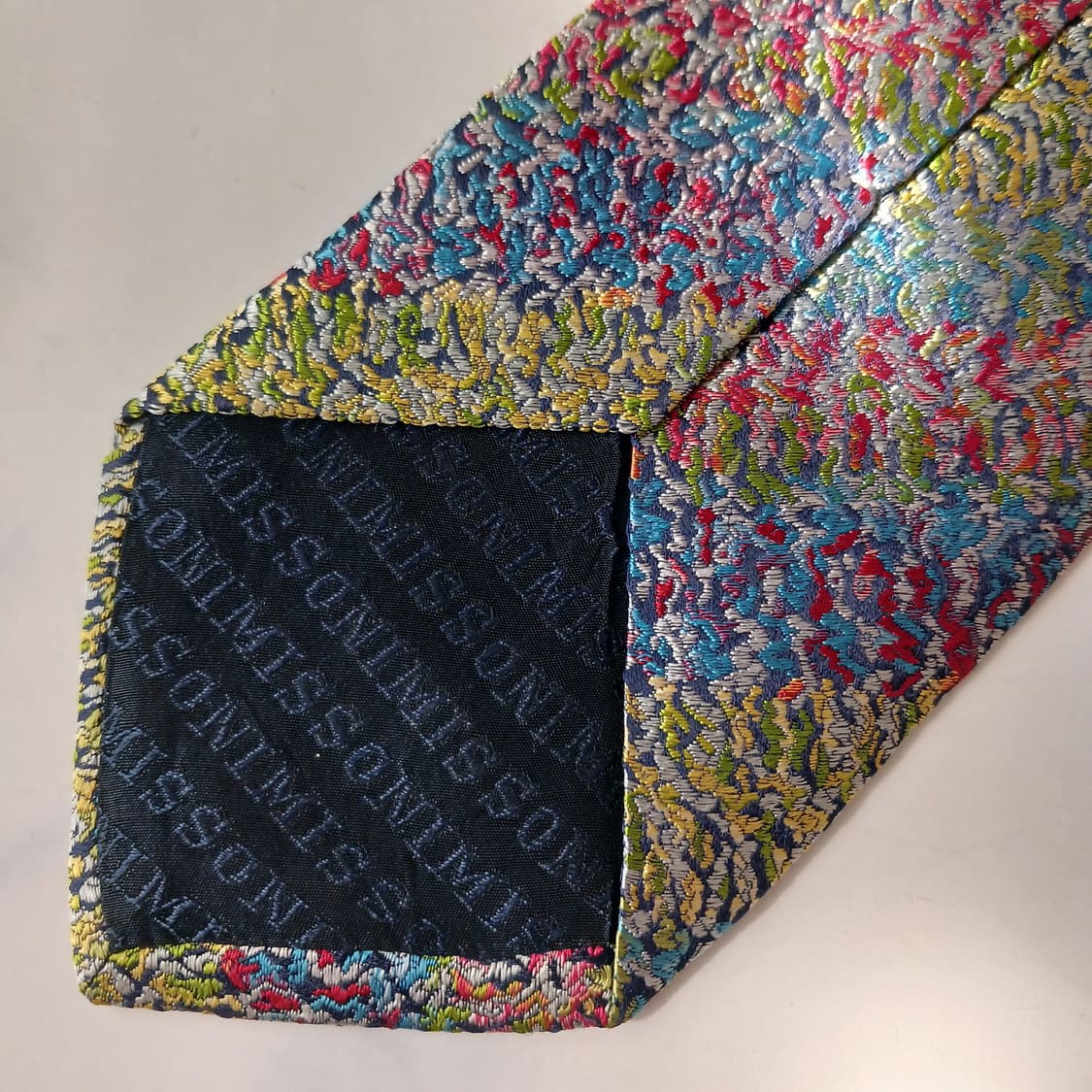 미쏘니 실크 멀티컬러 자카드 패턴 넥타이 9cm S~A+등급 E762 상품이미지7