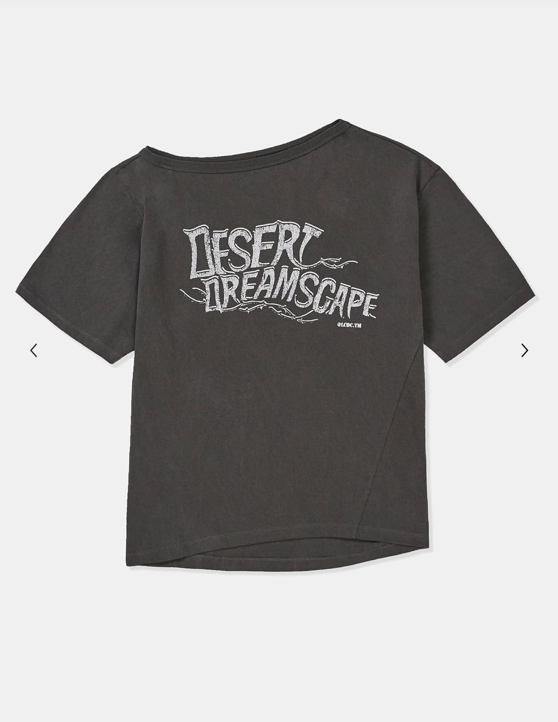 LCDC asymmetric printed t-shirt 차콜 상품이미지2