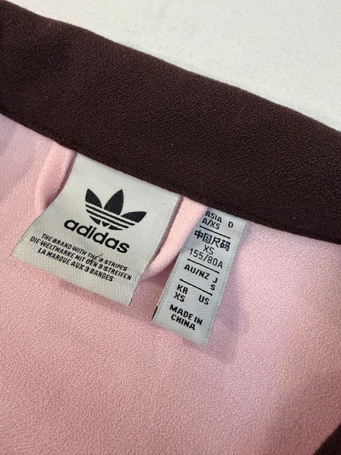 아디다스 딱붙핏 베켄바우어 핑크 브라운 트랙탑 져지 상품이미지5