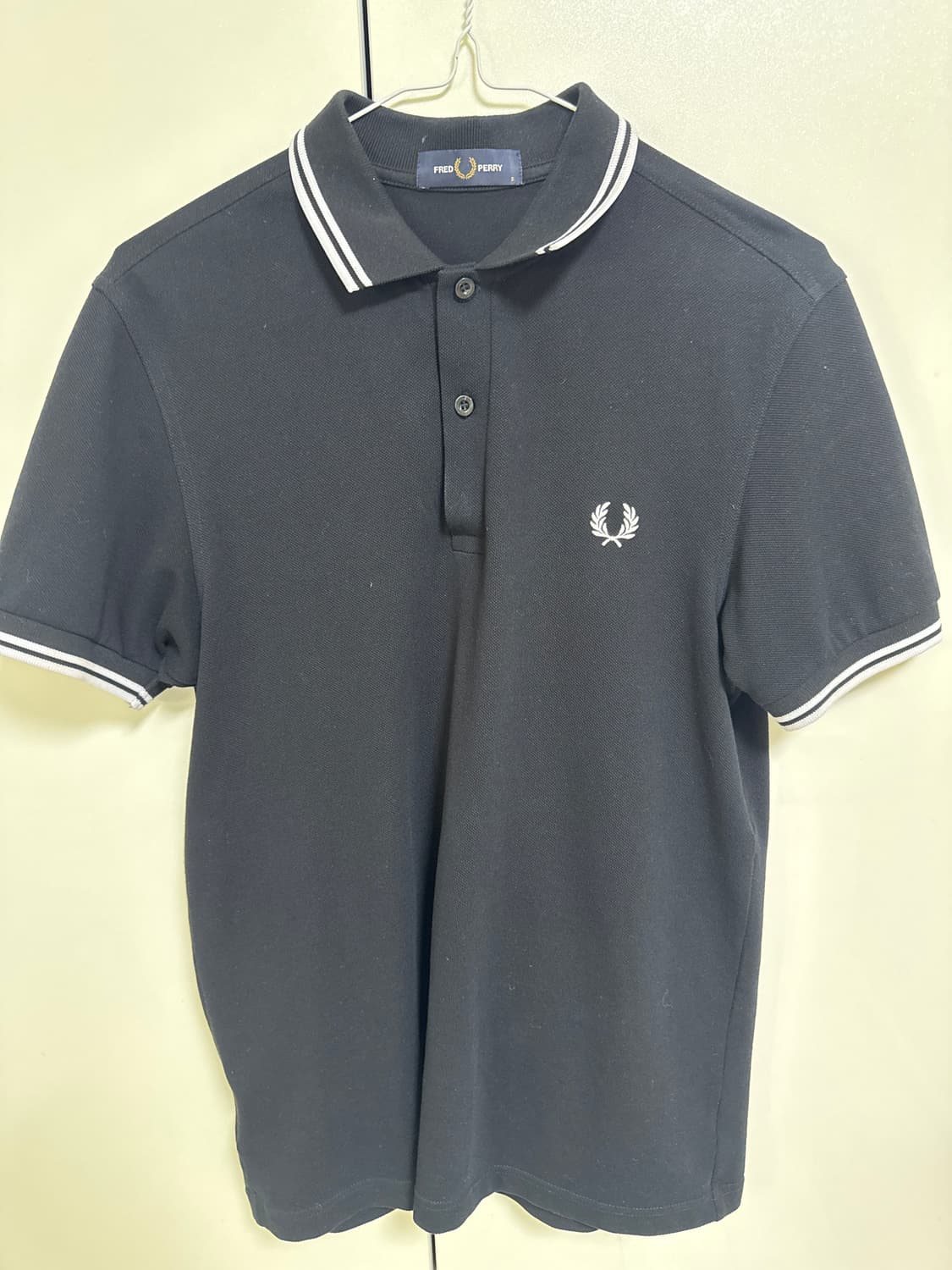 프레드페리 트윈팁 카라티 블랙 S 싸게 팔아요 상품이미지2