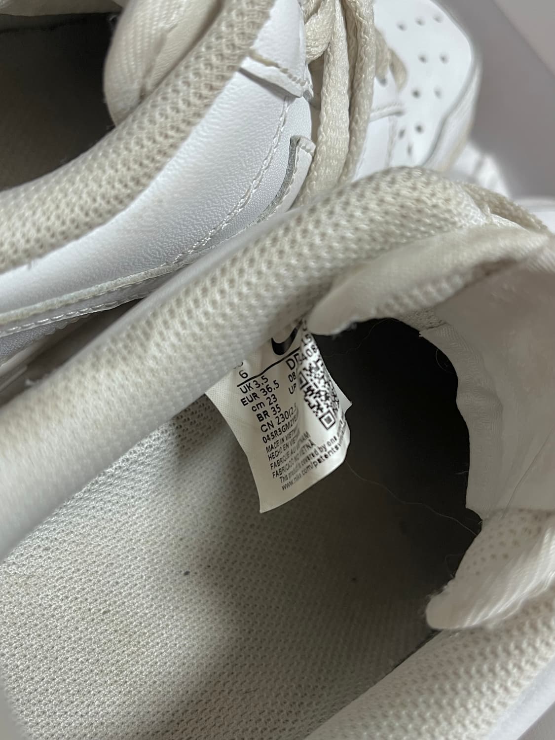 나이키 에어포스 화이트 230  상품이미지7