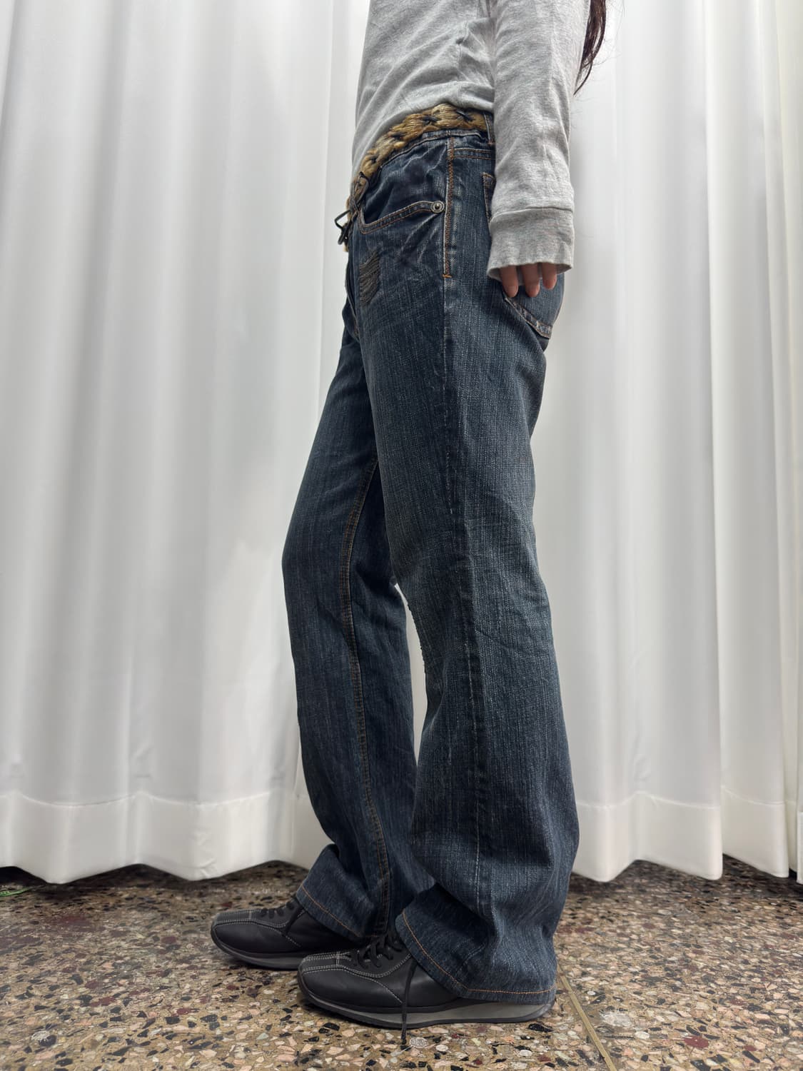 fur eyelet belt  상품이미지4