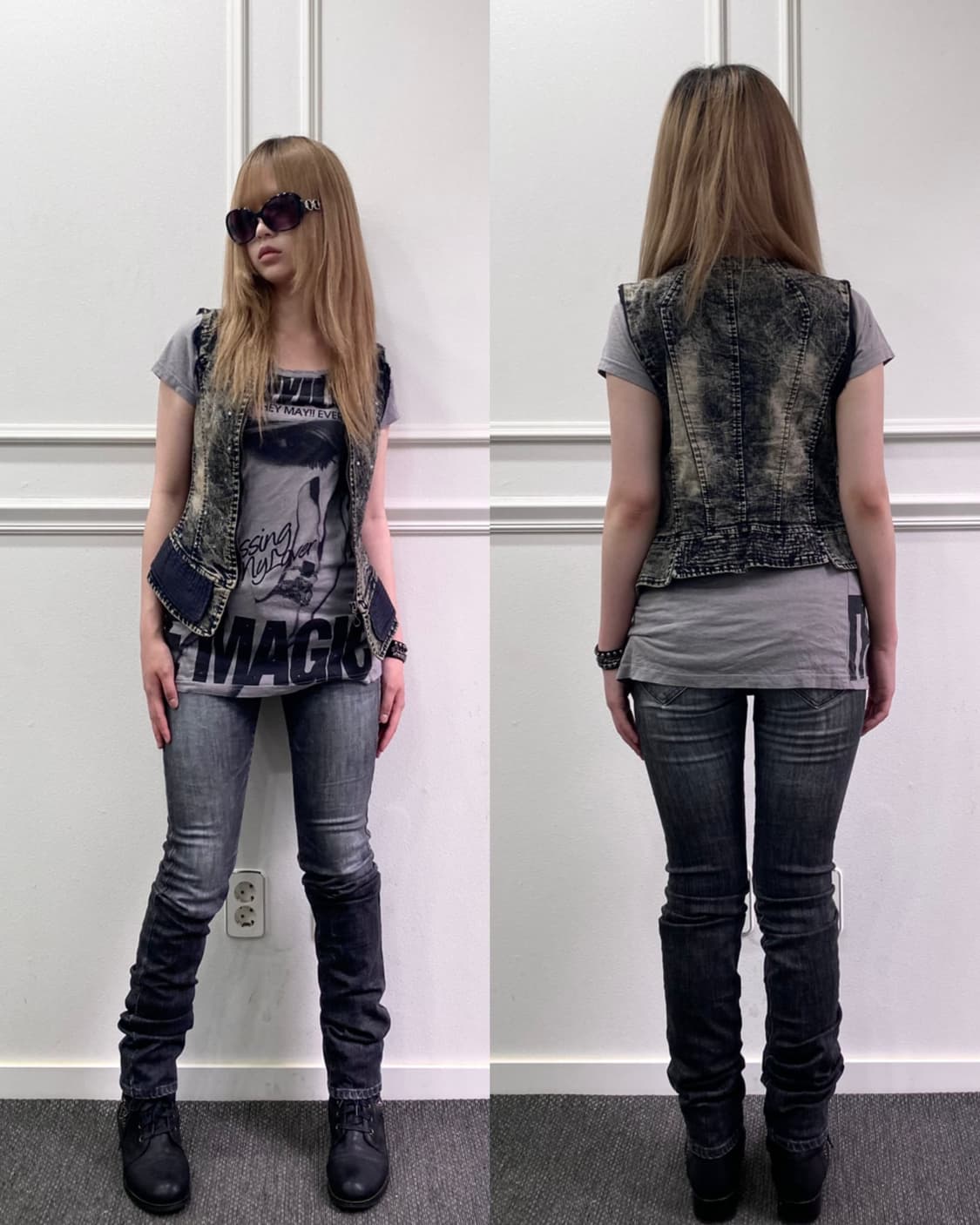 2000Girl Cubic Detail Short Vest 상품이미지1