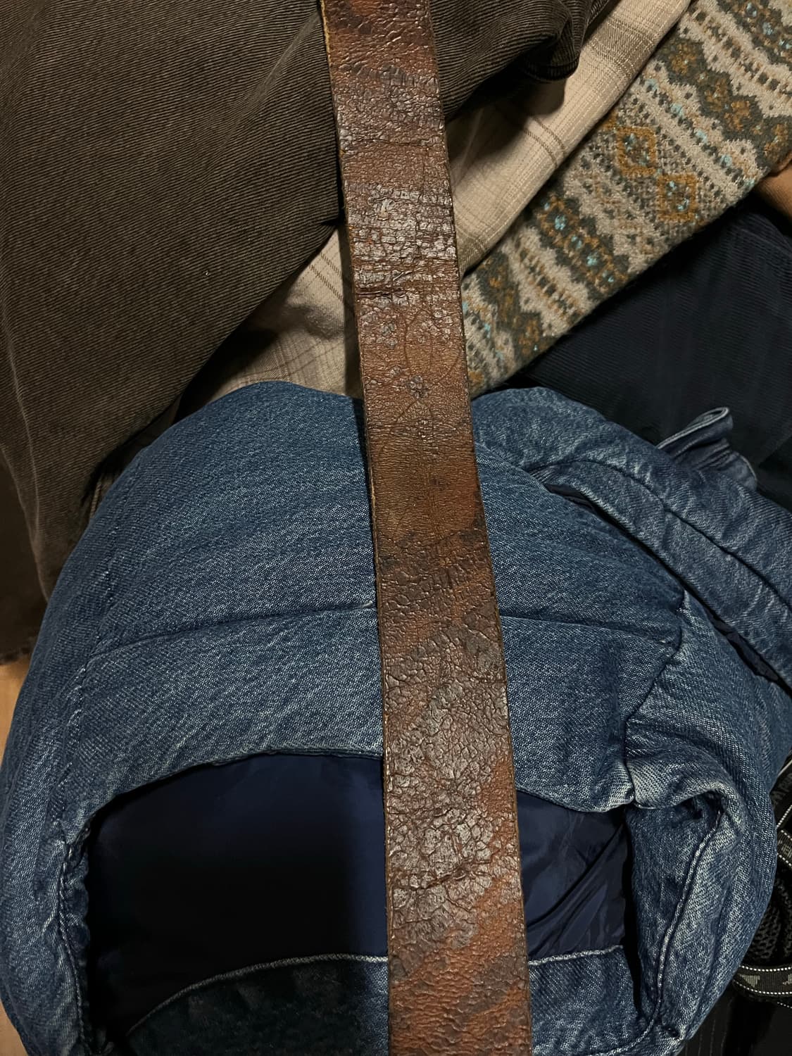 RRL 더블알엘 디스트레스트 레더 가죽 벨트 30사이즈 팝니다 상품이미지2