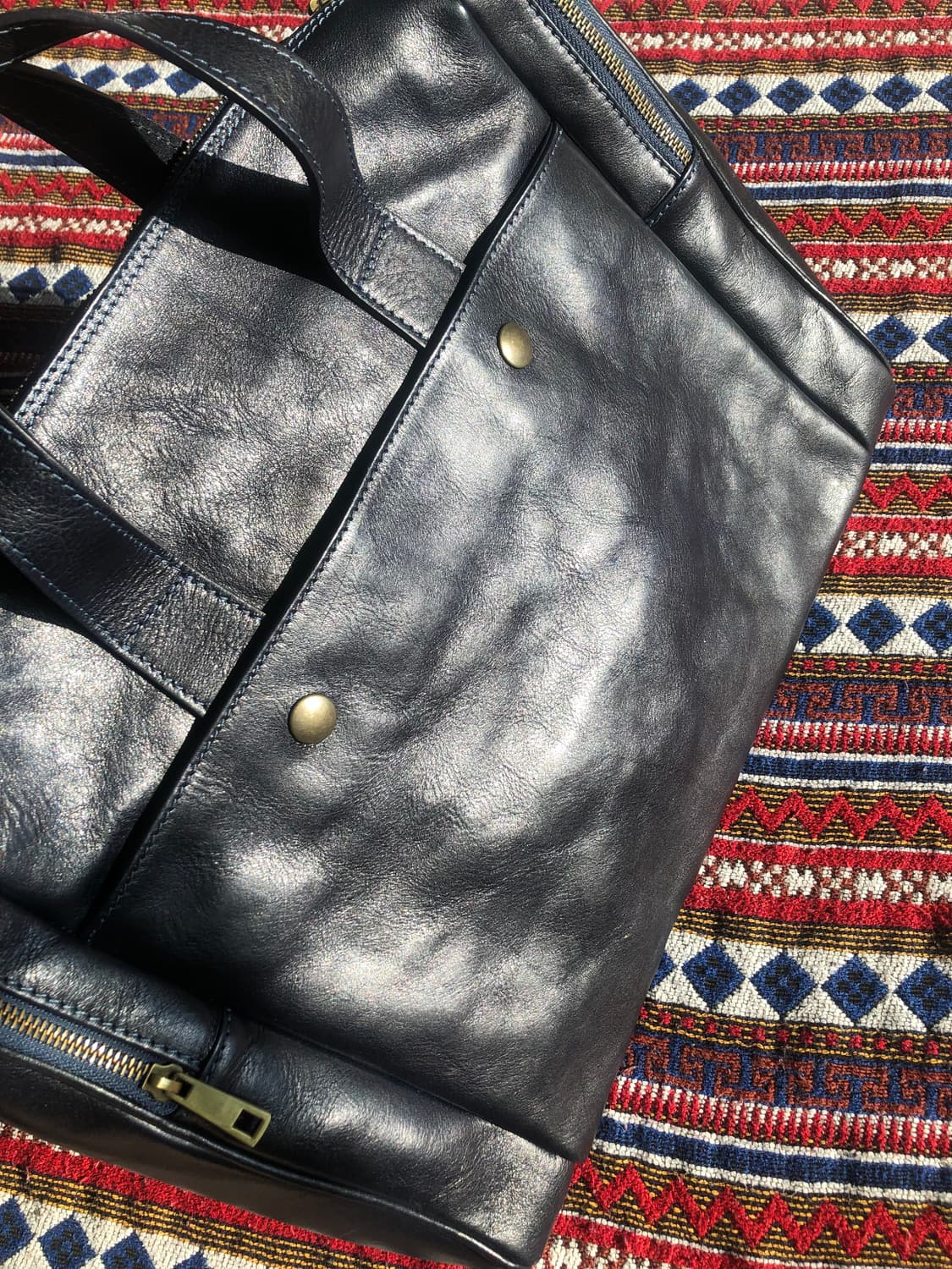 이탈리아 빈티지 네이비 브리프케이스 상품이미지8