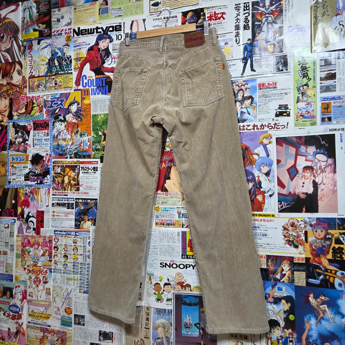 에드윈 재팬 505 베이지 코듀로이 코튼 팬츠 상품이미지1