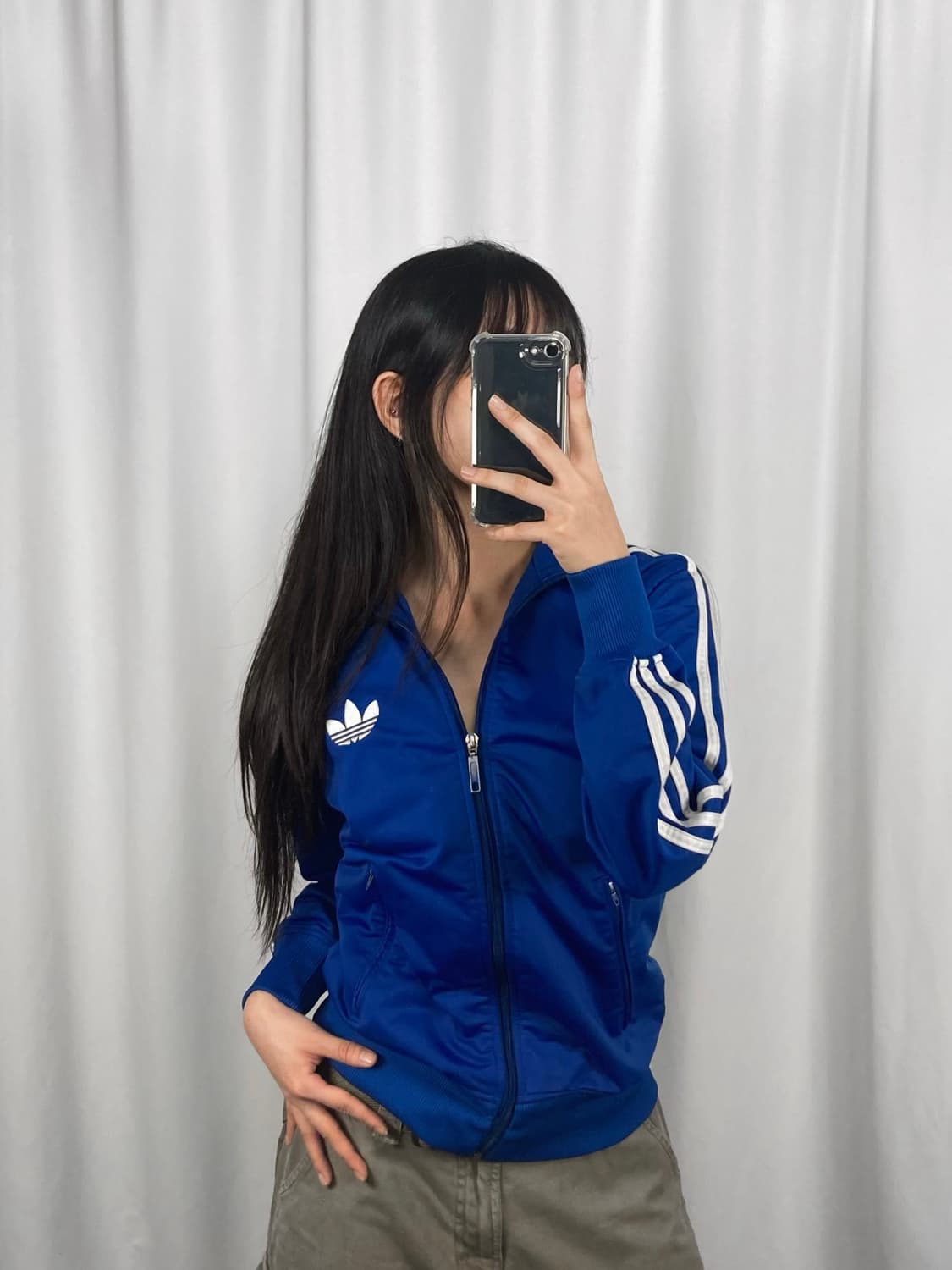 아디다스 블루 파이어버드 져지 집업 상품이미지1
