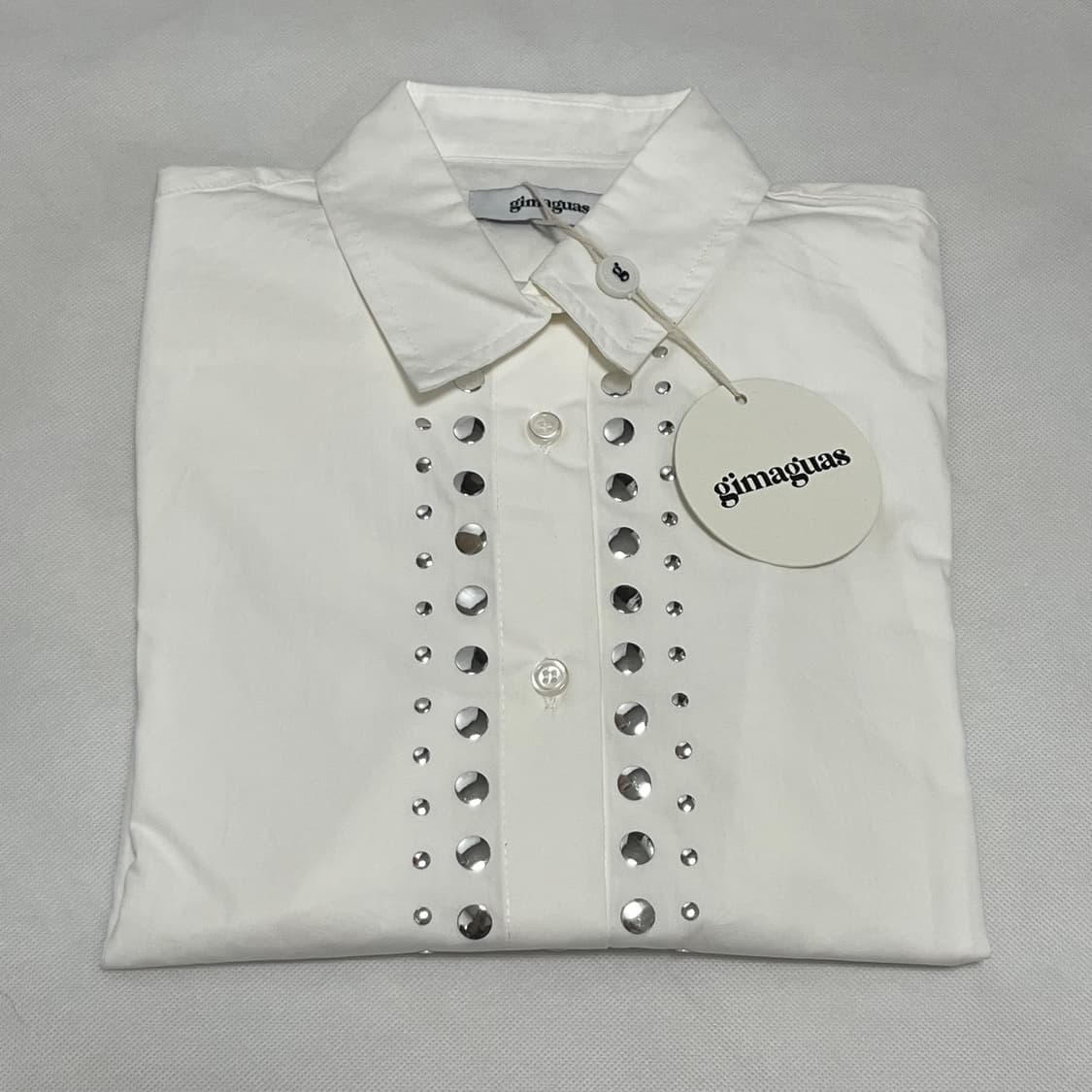 [S,M]기마구아스 Sky 스터드 셔츠/화이트 상품이미지3
