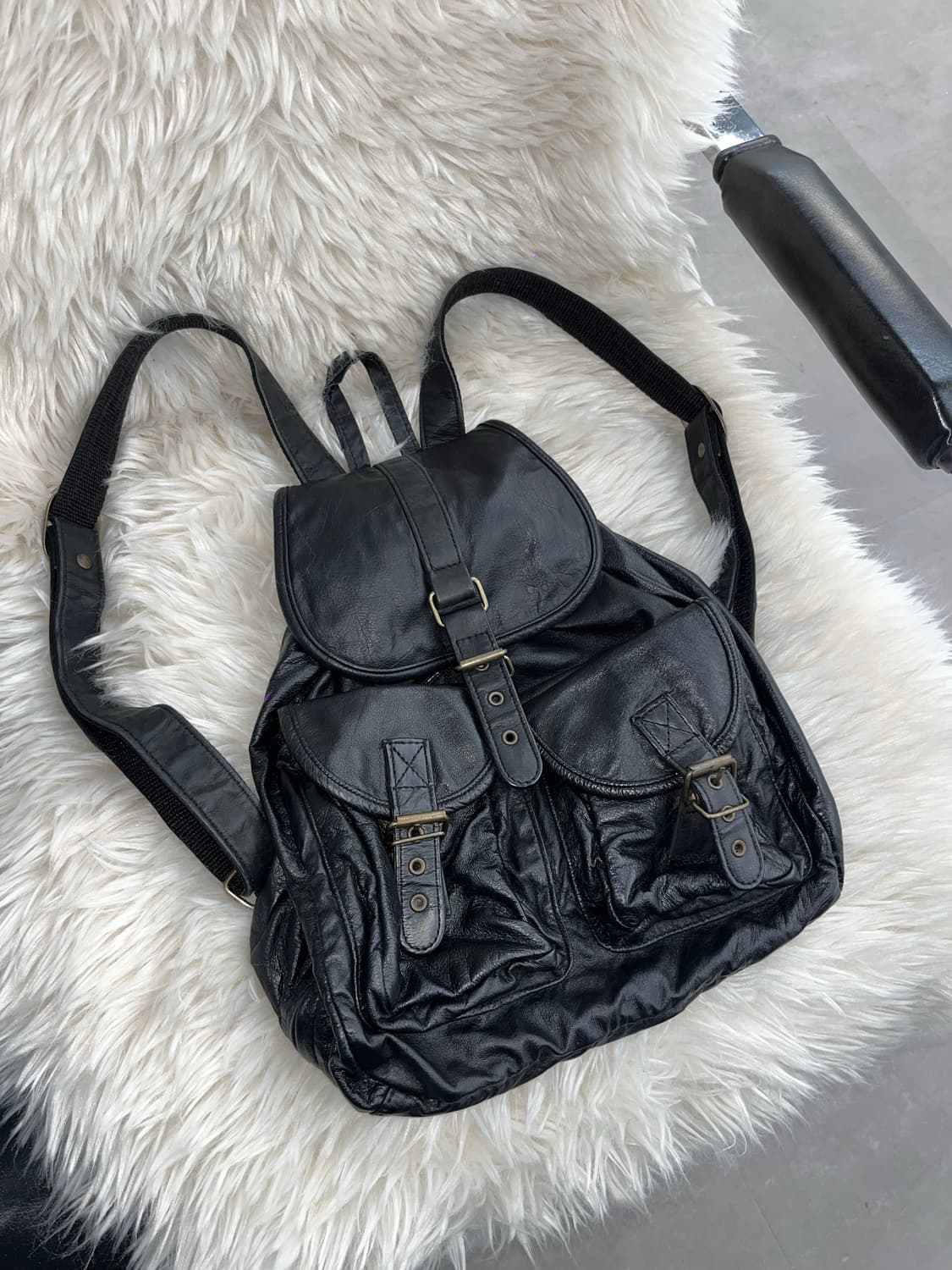 Japanese Vintage Leather Backpack 상품이미지5
