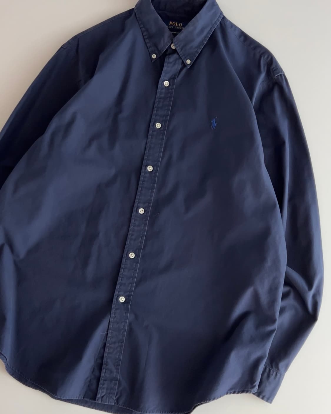 폴로 랄프로렌 네이비 솔리드 셔츠 XL 상품이미지2