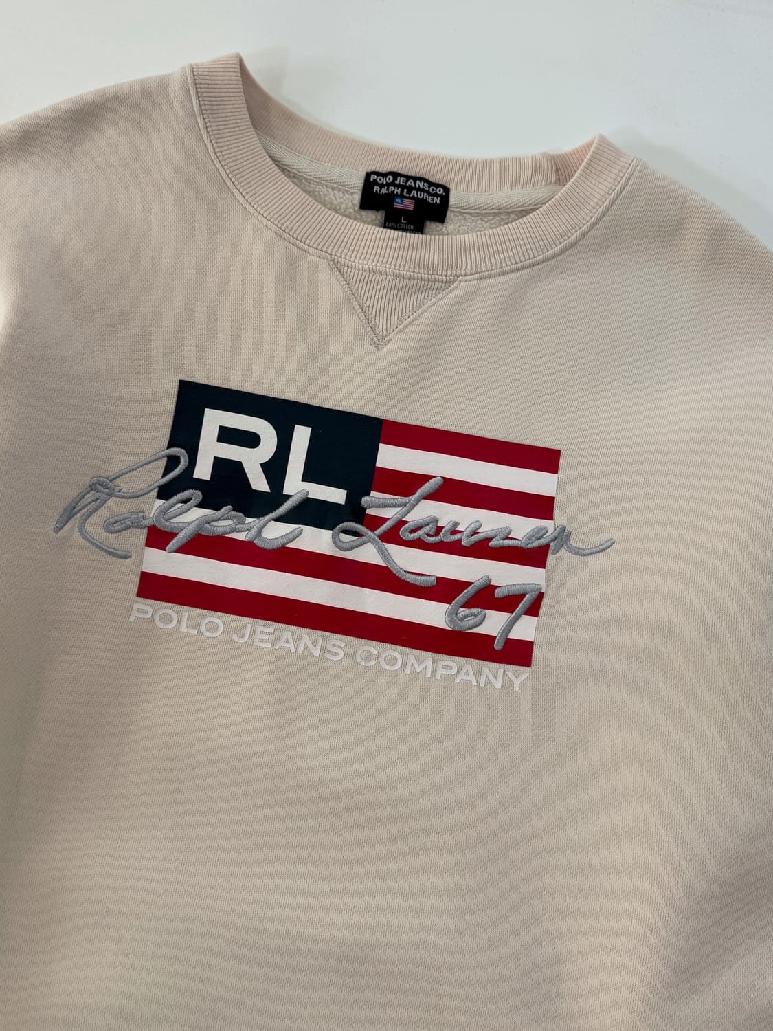 폴로 진스 00‘s 루즈핏 성조기 로고 스웻 맨투맨 상품이미지2