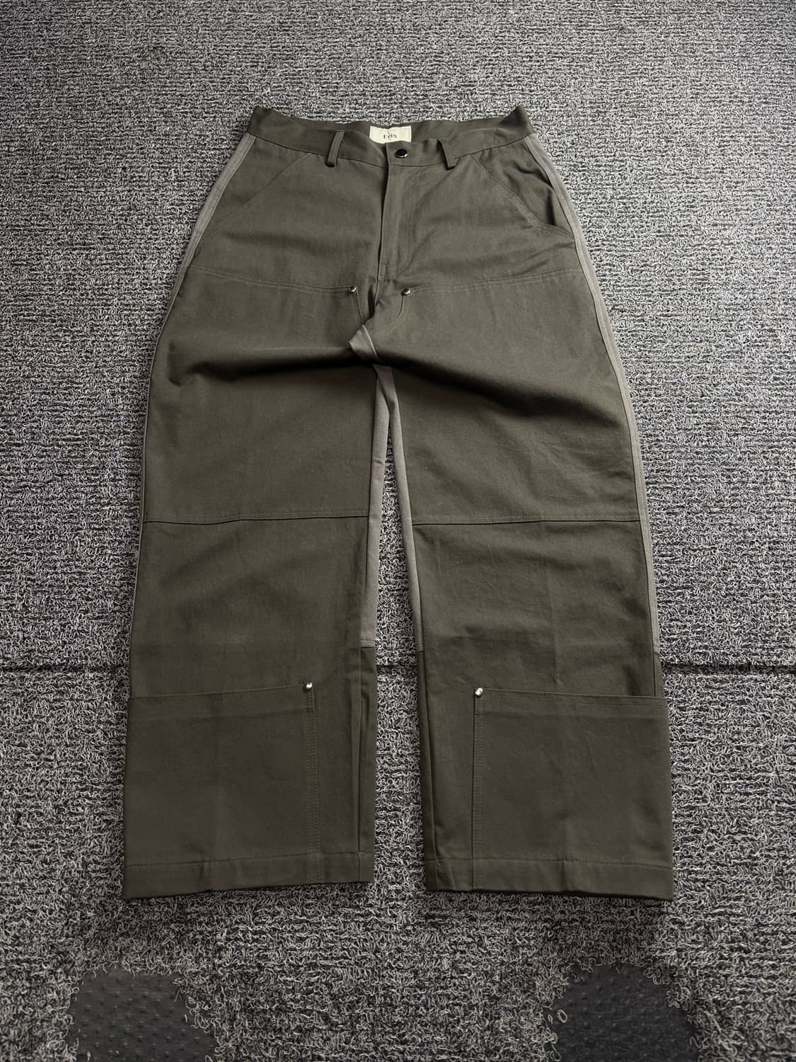 Frix 멀티 디테일 배색 더블니 와이드핏 카펜터 팬츠 3889 상품이미지2