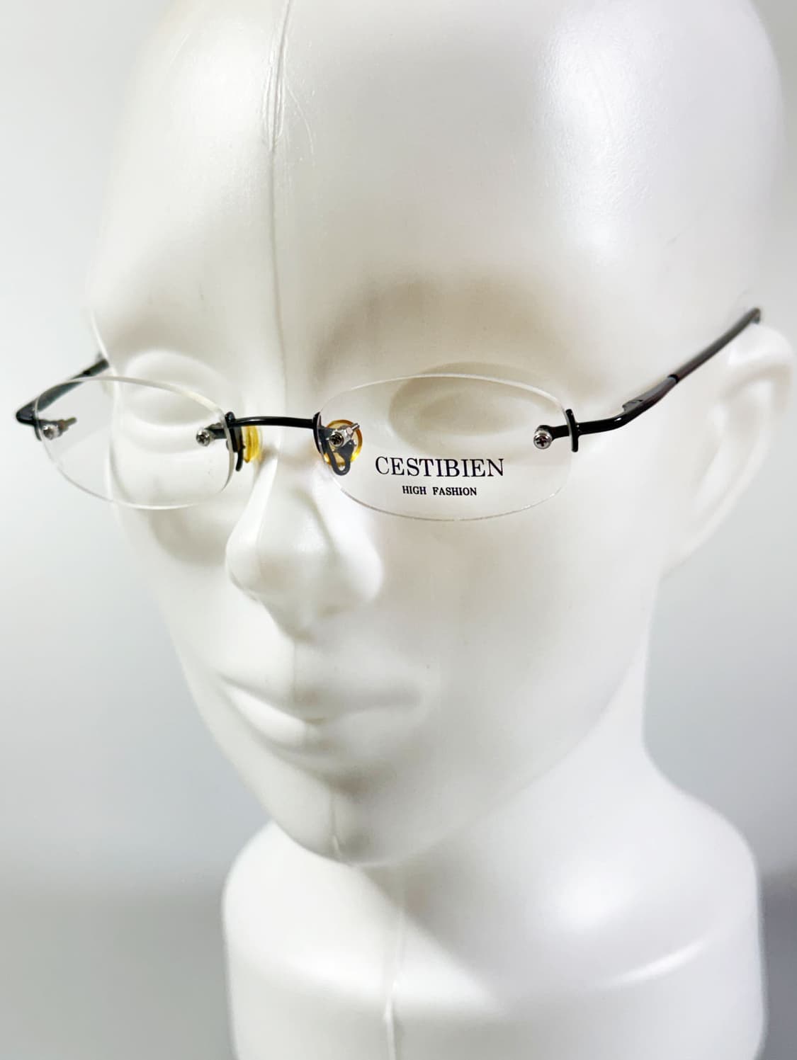 CESTIBIEN 블랙 무테 스퀘어 메탈 빈티지 안경 상품이미지8