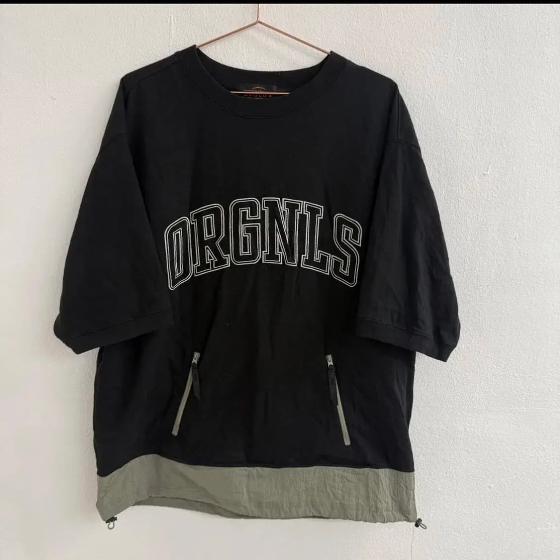 비슬로우 orgnls 투톤 나일론 하프 티셔츠 (L) 상품이미지1