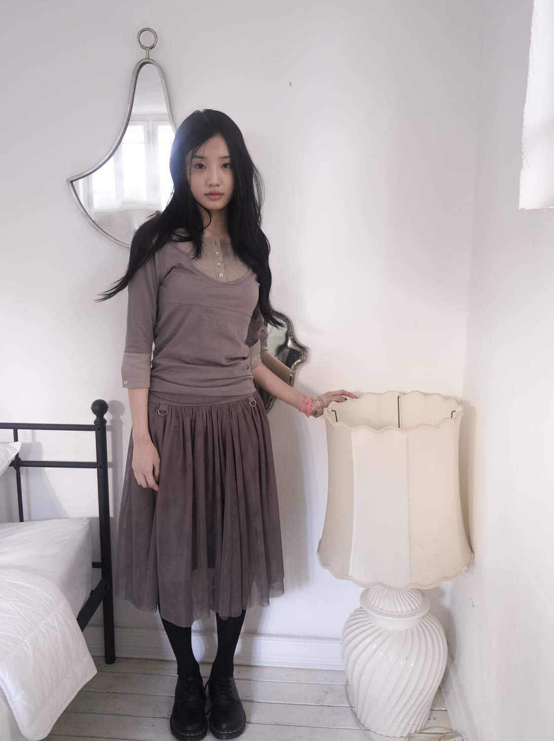 인앤양인하모니 튤 스커트 Tulle skirt, taupe 상품이미지3