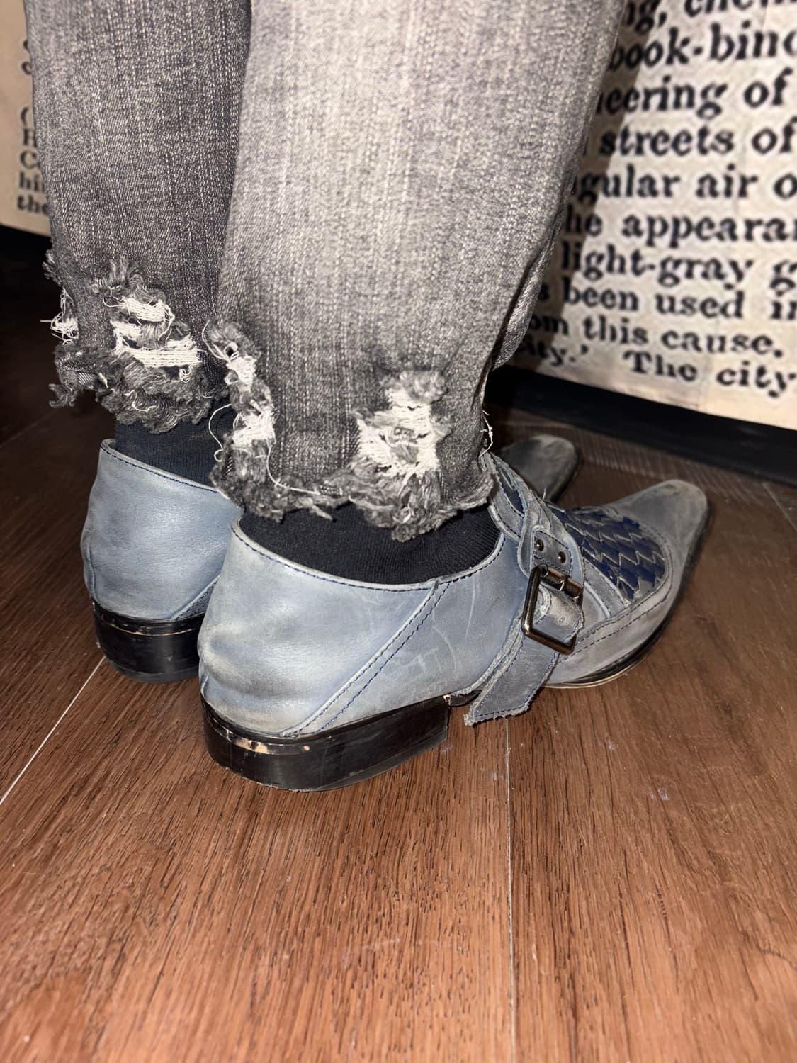 Tornado mart blue Crocodile Leathe shoes 상품이미지5