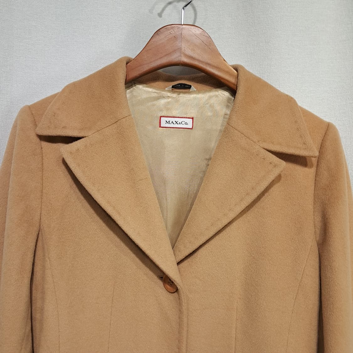 CL288 M 막스마라 막스앤코 90s 이태리판 울앙고라 싱글 카멜 코 상품이미지2
