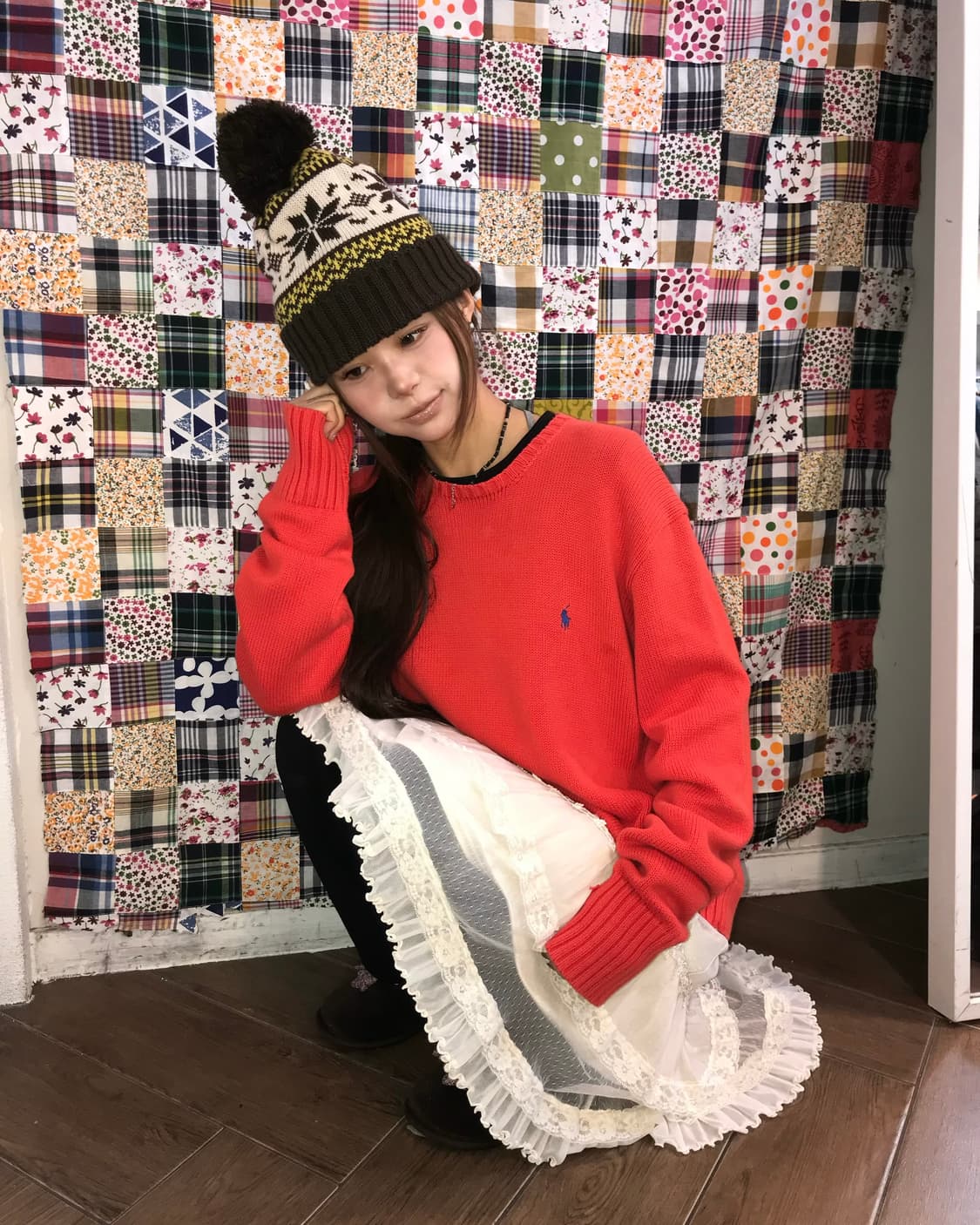 🐻🧡폴로 랄프로렌 오렌지 코튼 니트 🐻🧡 상품이미지1