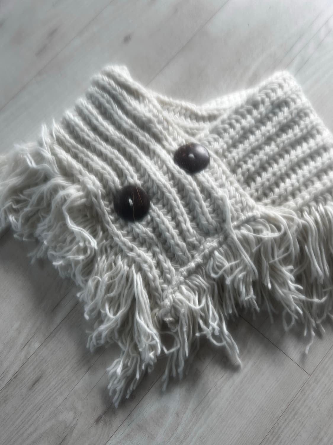 빈티지 아이보리 어깨 머플러 상품이미지1