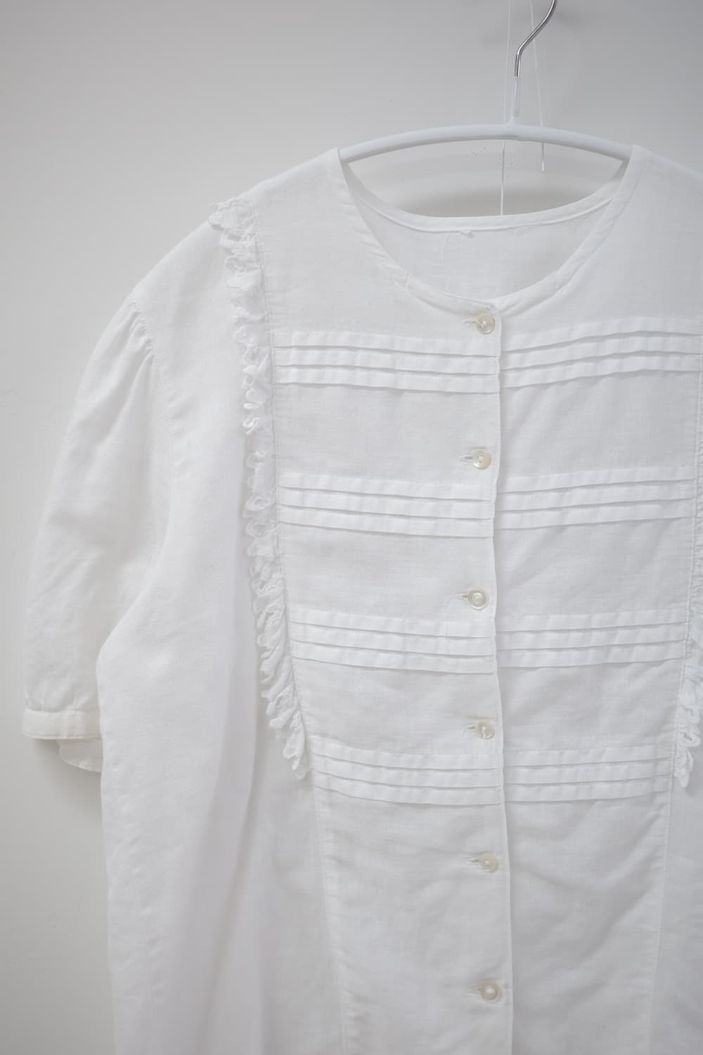 White frill lace cotton blouse 상품이미지4