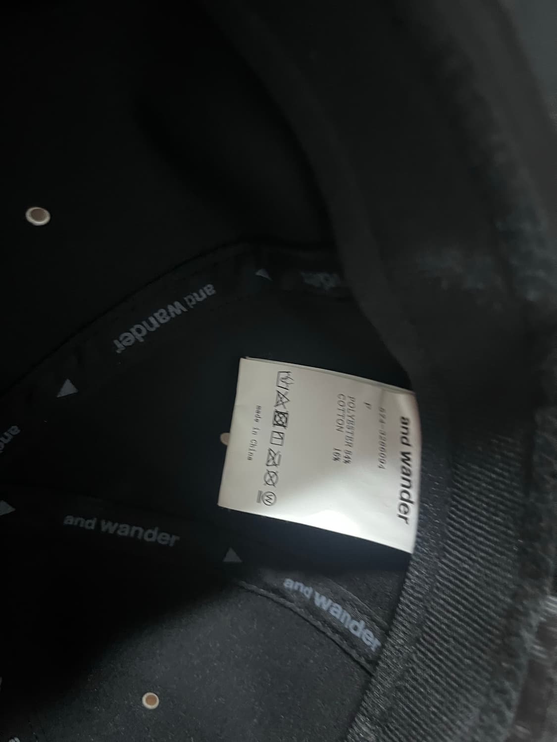 앤드원더 뒷로고 볼캡 블랙 팝니다 상품이미지5