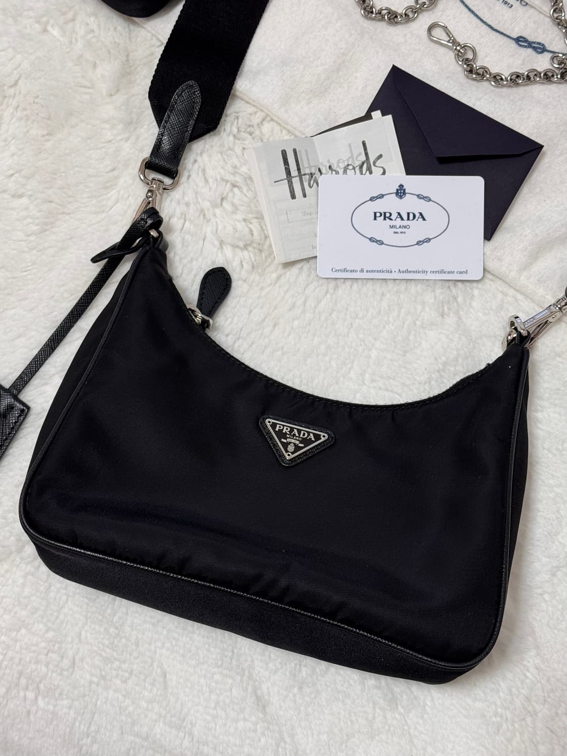프라다 테수토 호보백 리나일론 블랙 상품이미지2
