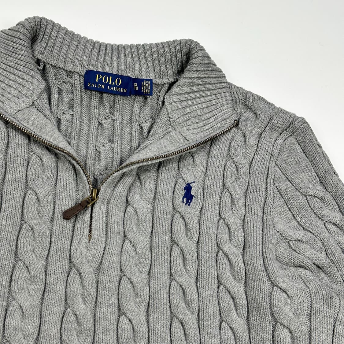 폴로 랄프로렌 클래식 케이블 반집업 니트 XL 상품이미지3