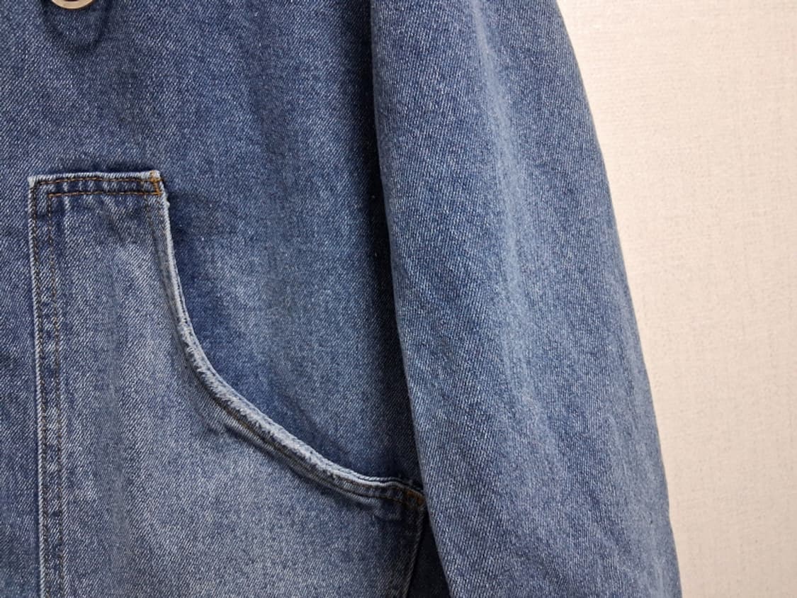 제품 남성 위싱블루  루즈핏 크롭 데님쟈켓 적당한 크롭 100까지 새거
 상품이미지4