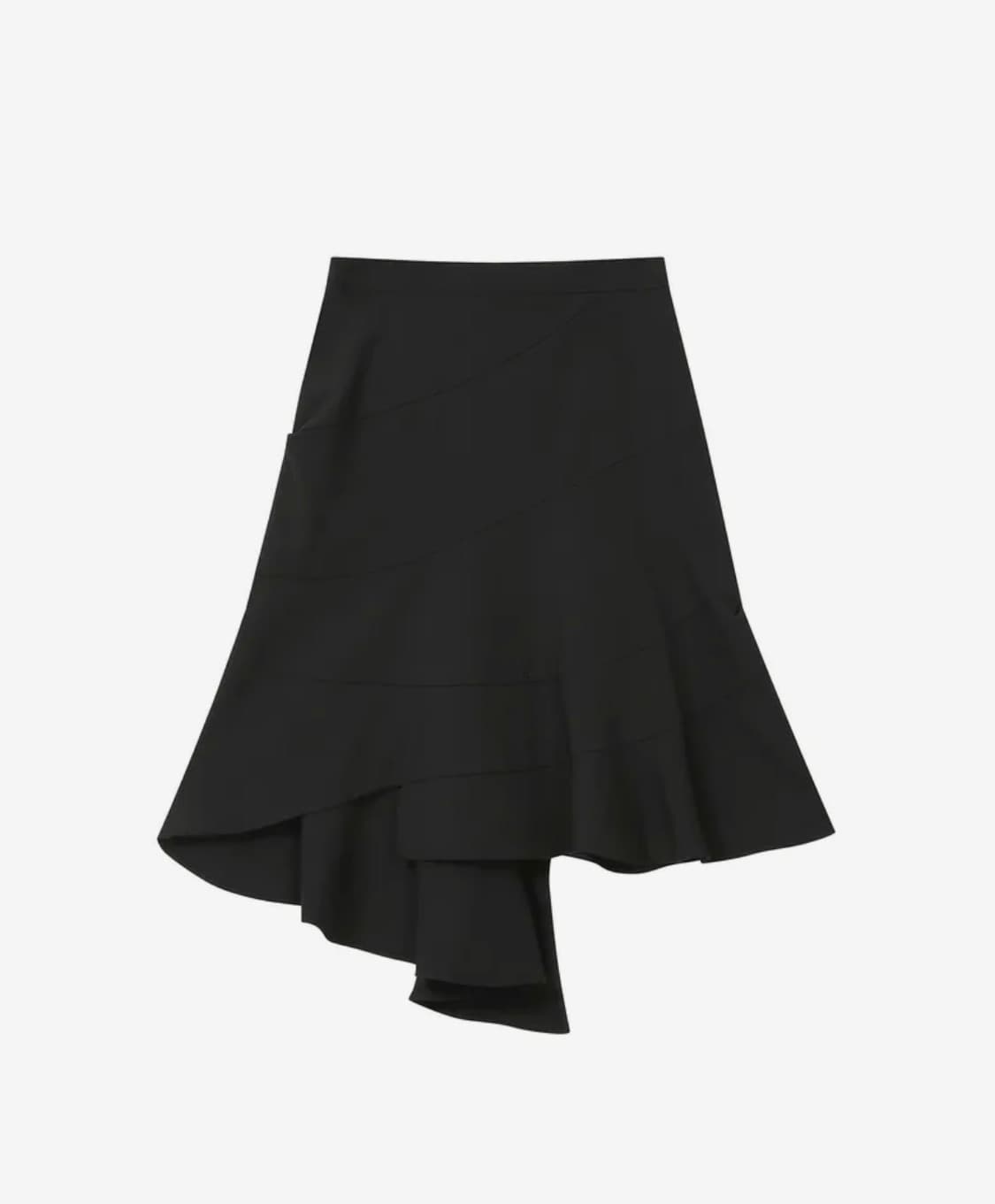 미세키서울 미디스커트 Diagonal midi skirt BLACK 상품이미지2