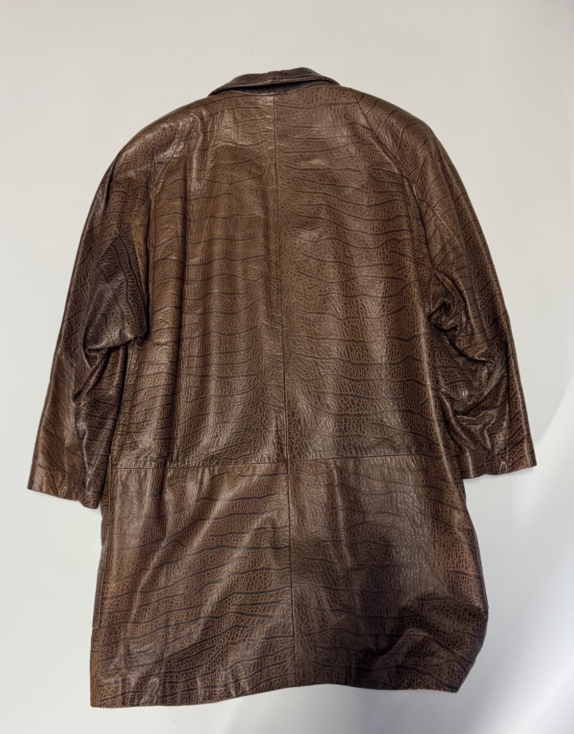 희귀!! 여성 80년대 악어 패턴 리얼 양가죽 코트 자켓 M ~ L 상품이미지2