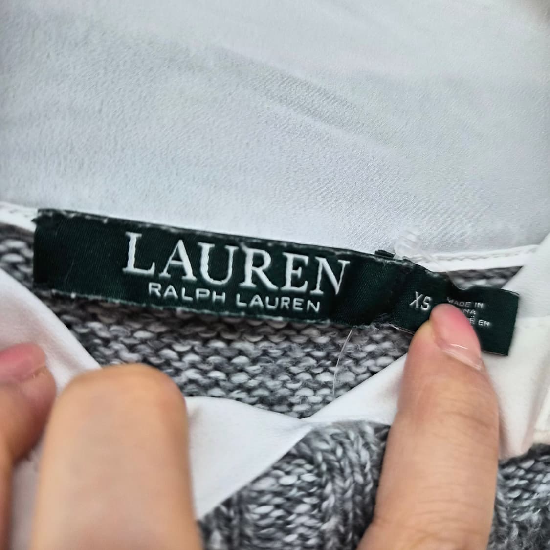 폴로 랄프로렌 회색 레이어드 스타일 니트 남성 XS 상품이미지5