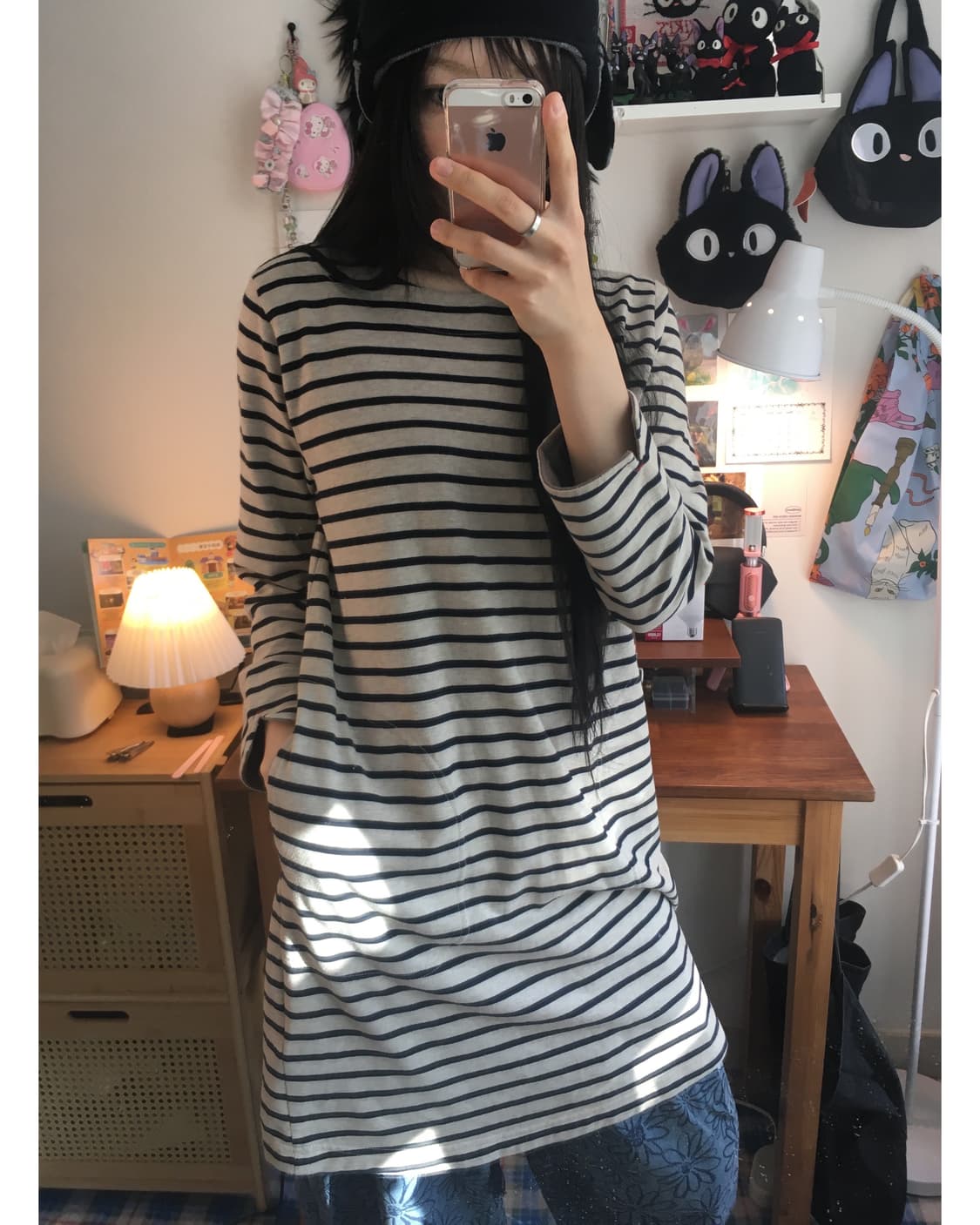 vintage stripe pocket long sleeve dress 상품이미지2