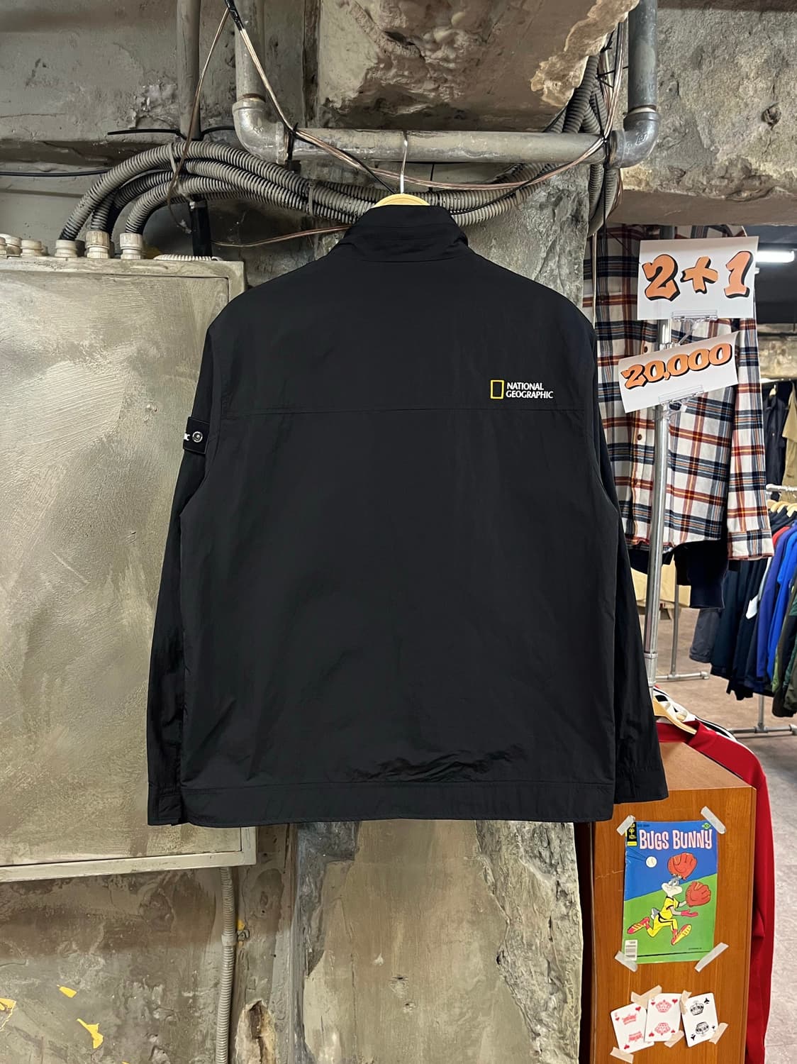 지오내셔널그래픽 바람막이 자켓 블랙 XL  #csz3427  상품이미지2