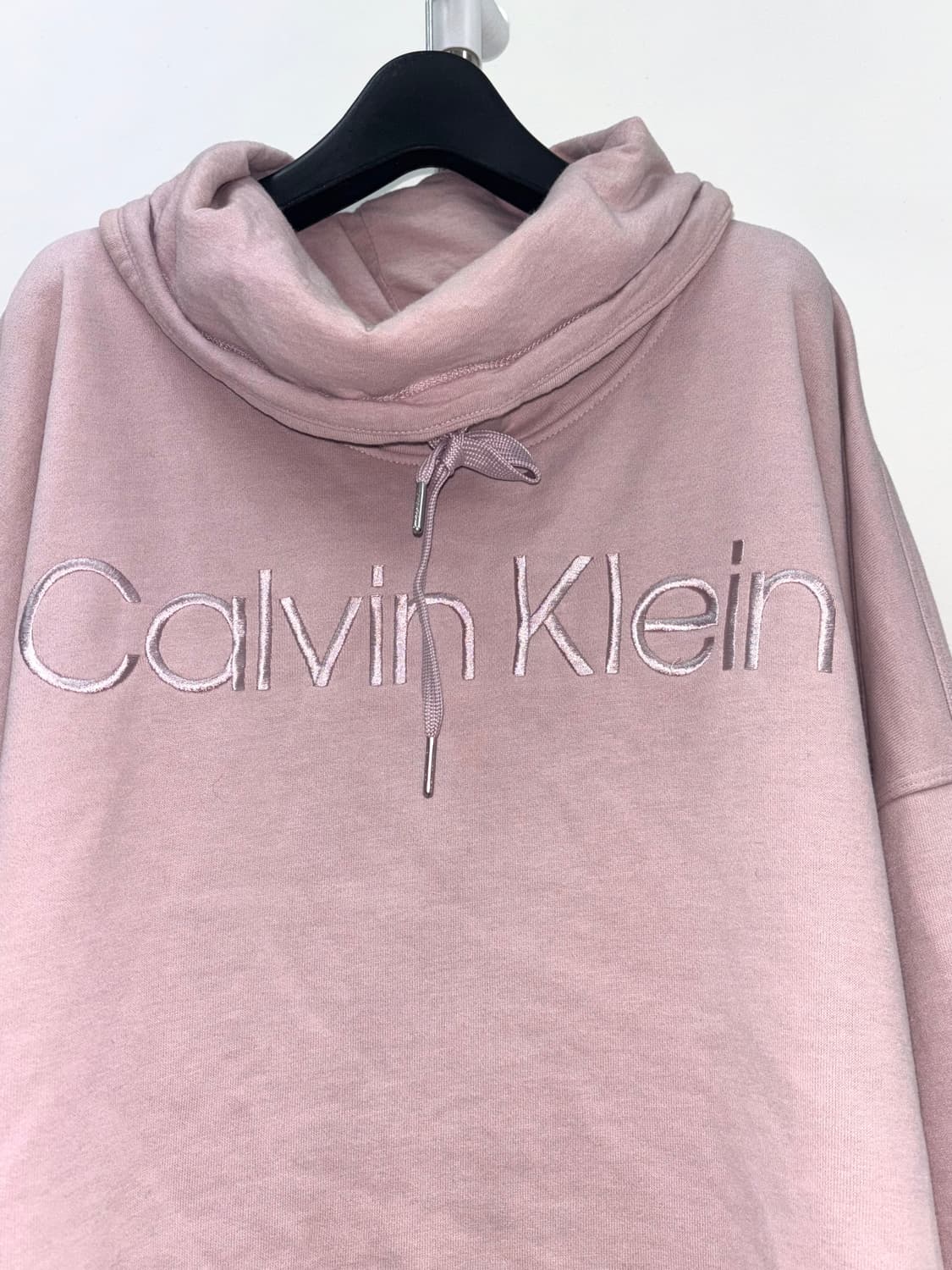 빈티지 캘빈 클라인 연핑크 하이넥 후드티 상품이미지7