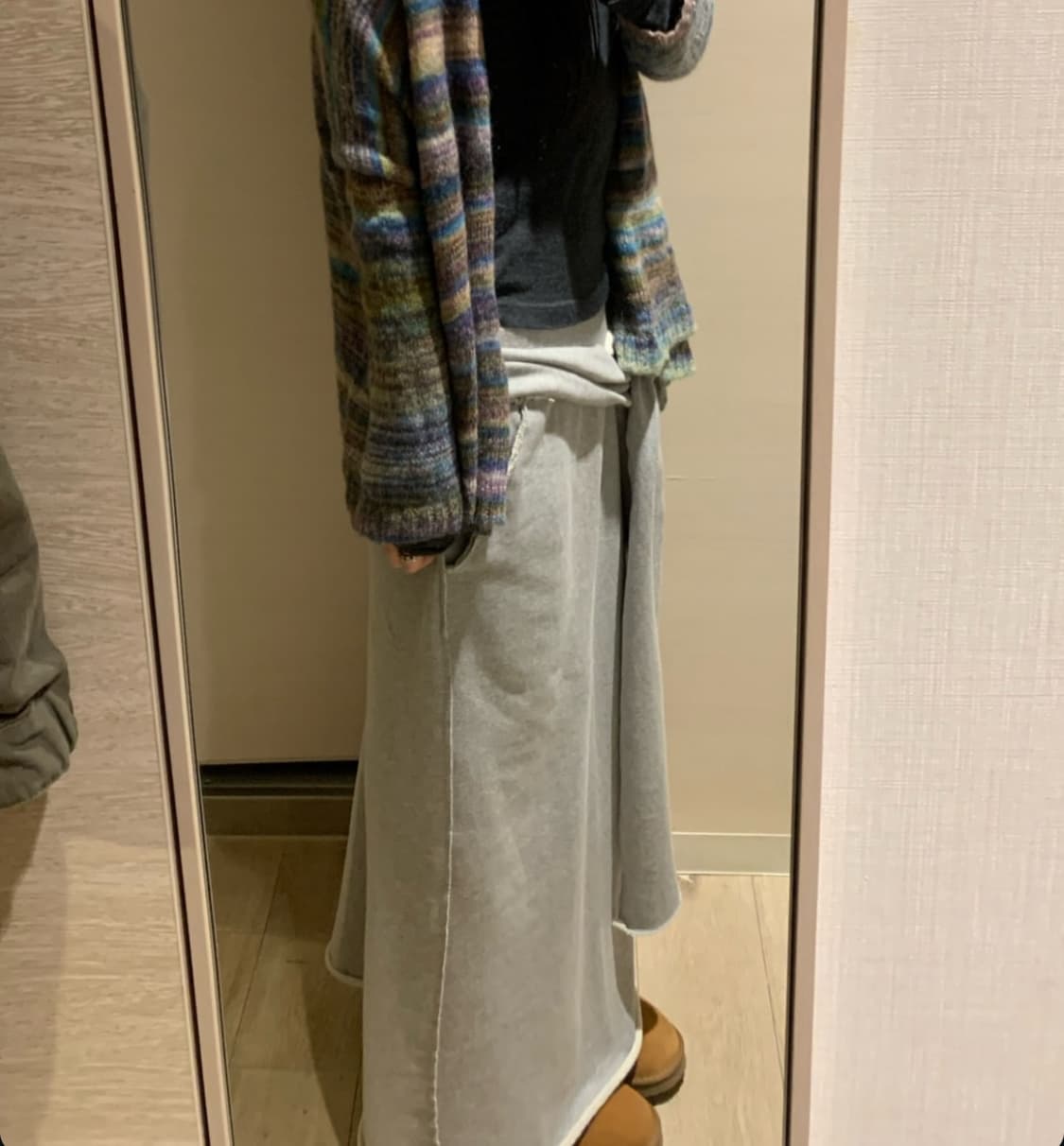 oyoyohaus select 롱스커트 그레이 상품이미지1