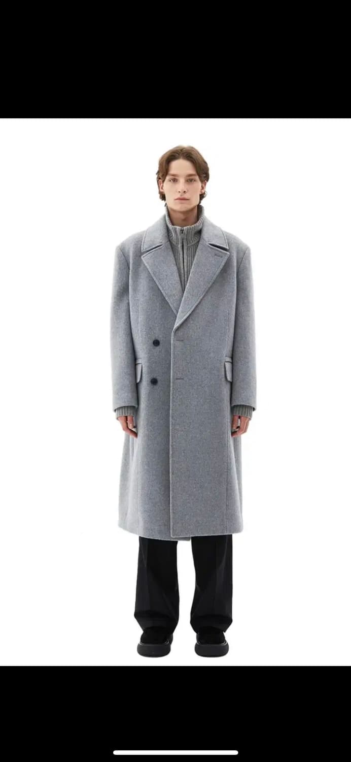 [110]일꼬르소 깡 콜라보 그레이 대디핏 반더블 맥시 코트 상품이미지1